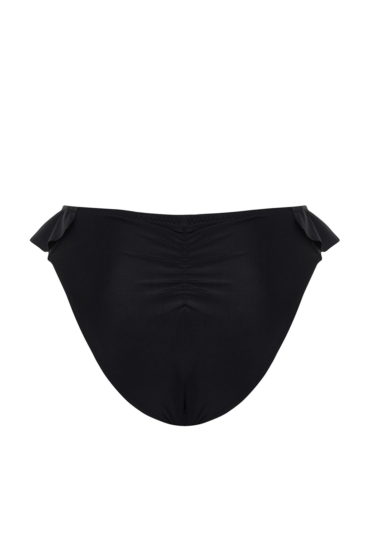 Trendyol Black Gimped Normal Leg Bikini Bottom