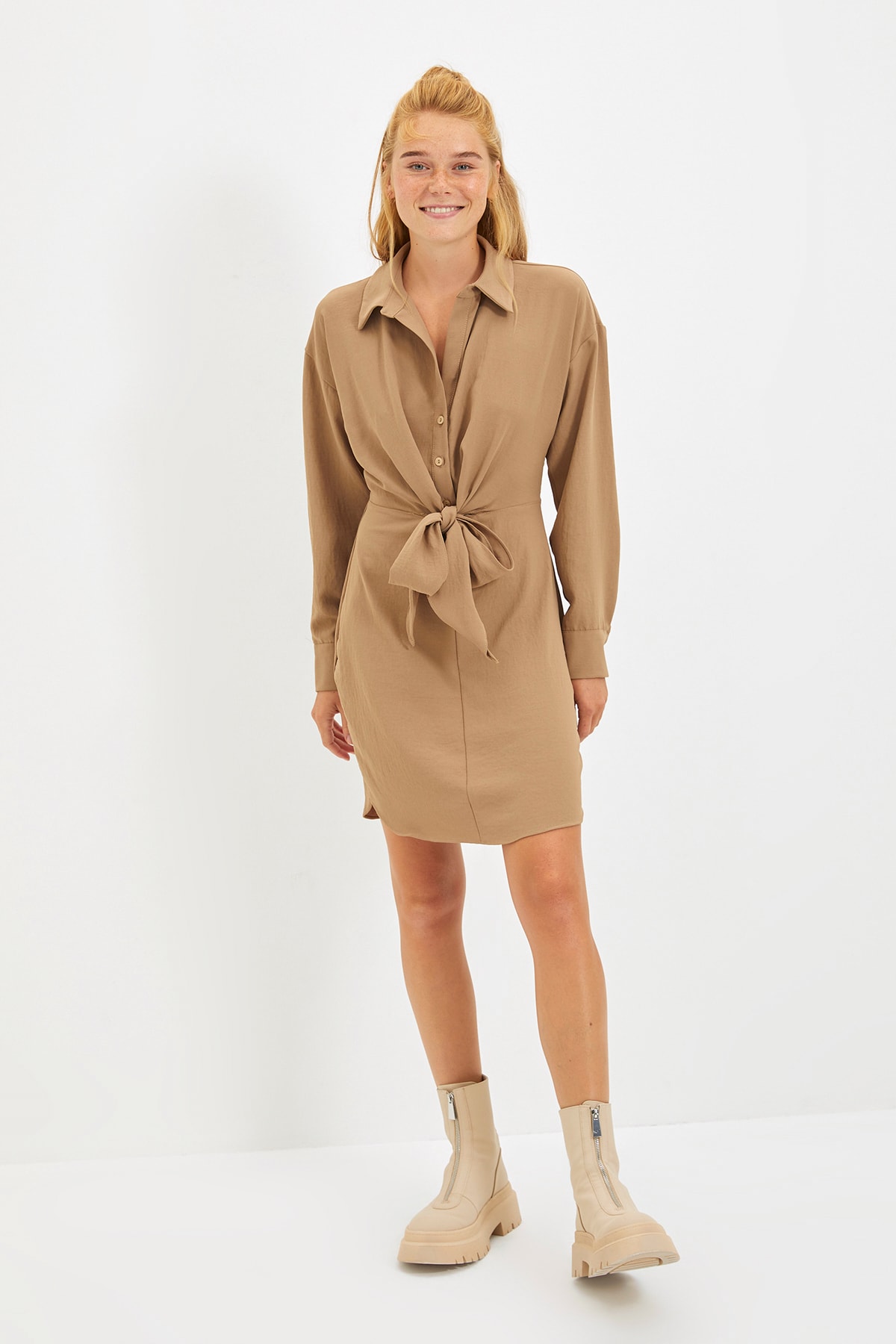 Trendyol Dress - Brown - Basic