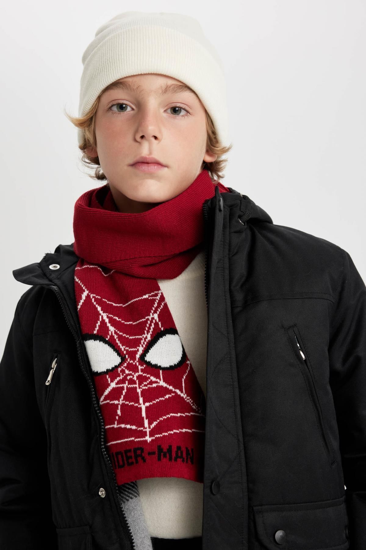 DEFACTO Boy's Marvel Spiderman Knitwear Scarf