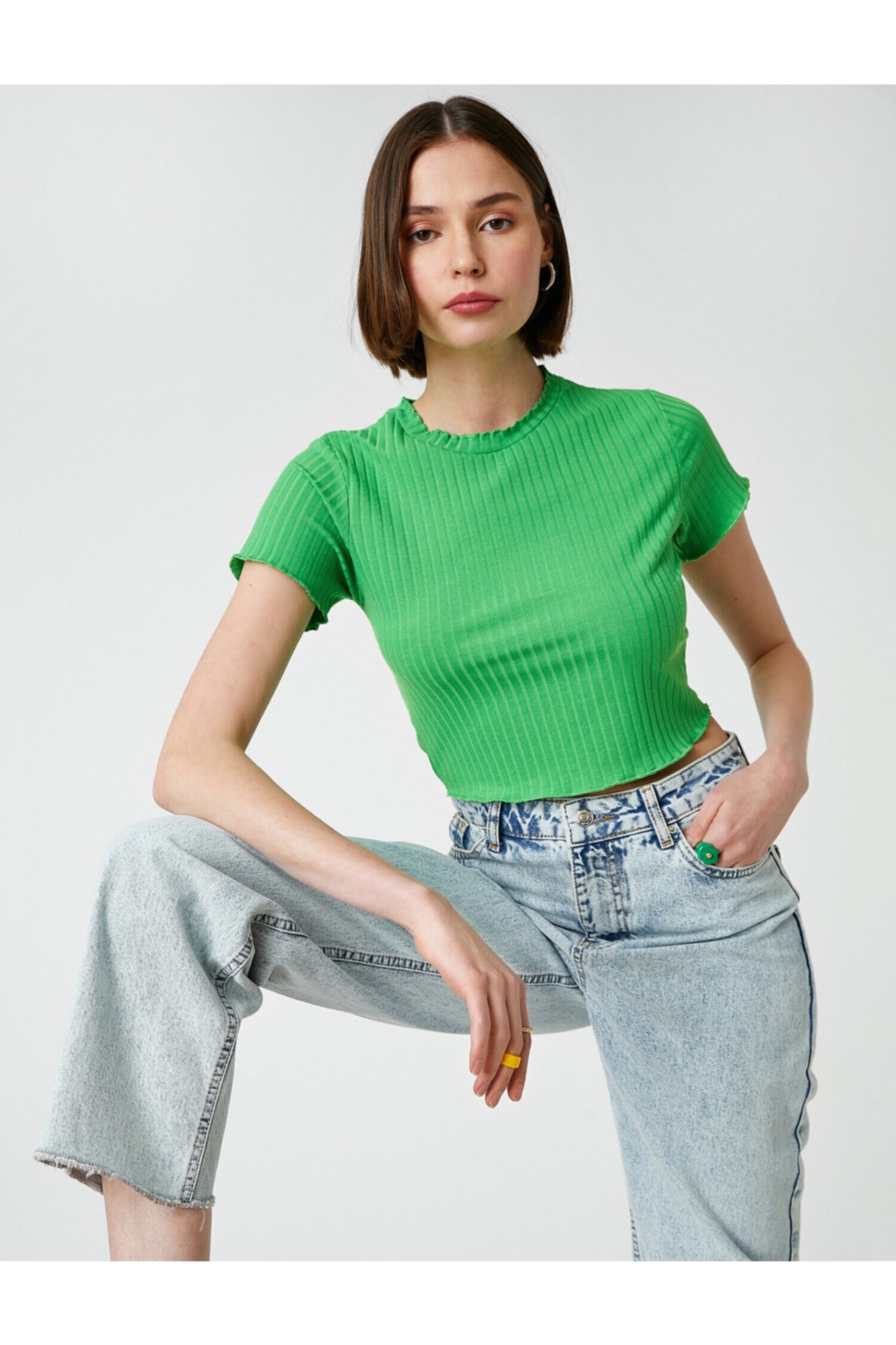 Koton T-Shirt - Green - Slim Fit