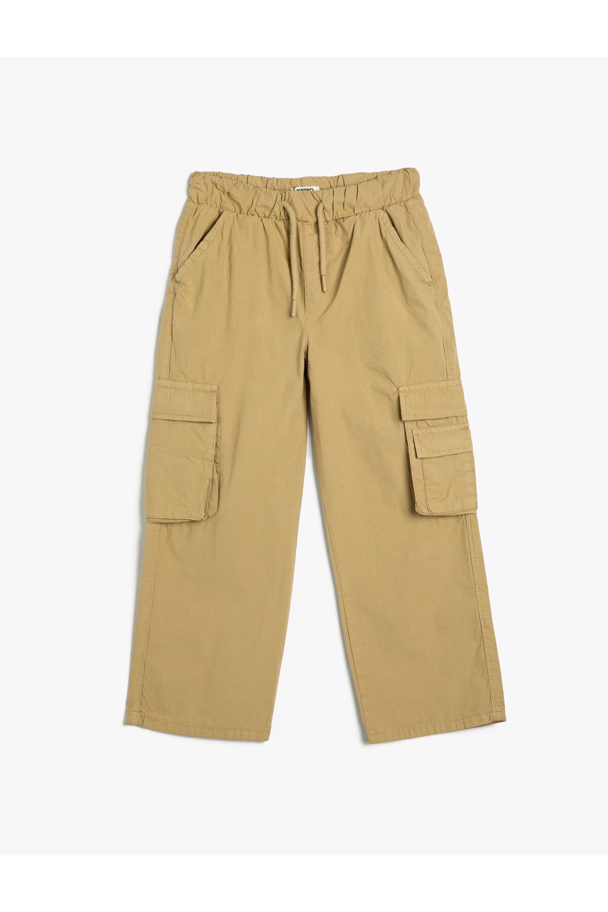 Levně Koton Cargo Pants with Pocket Detail Laced Waist Cotton.