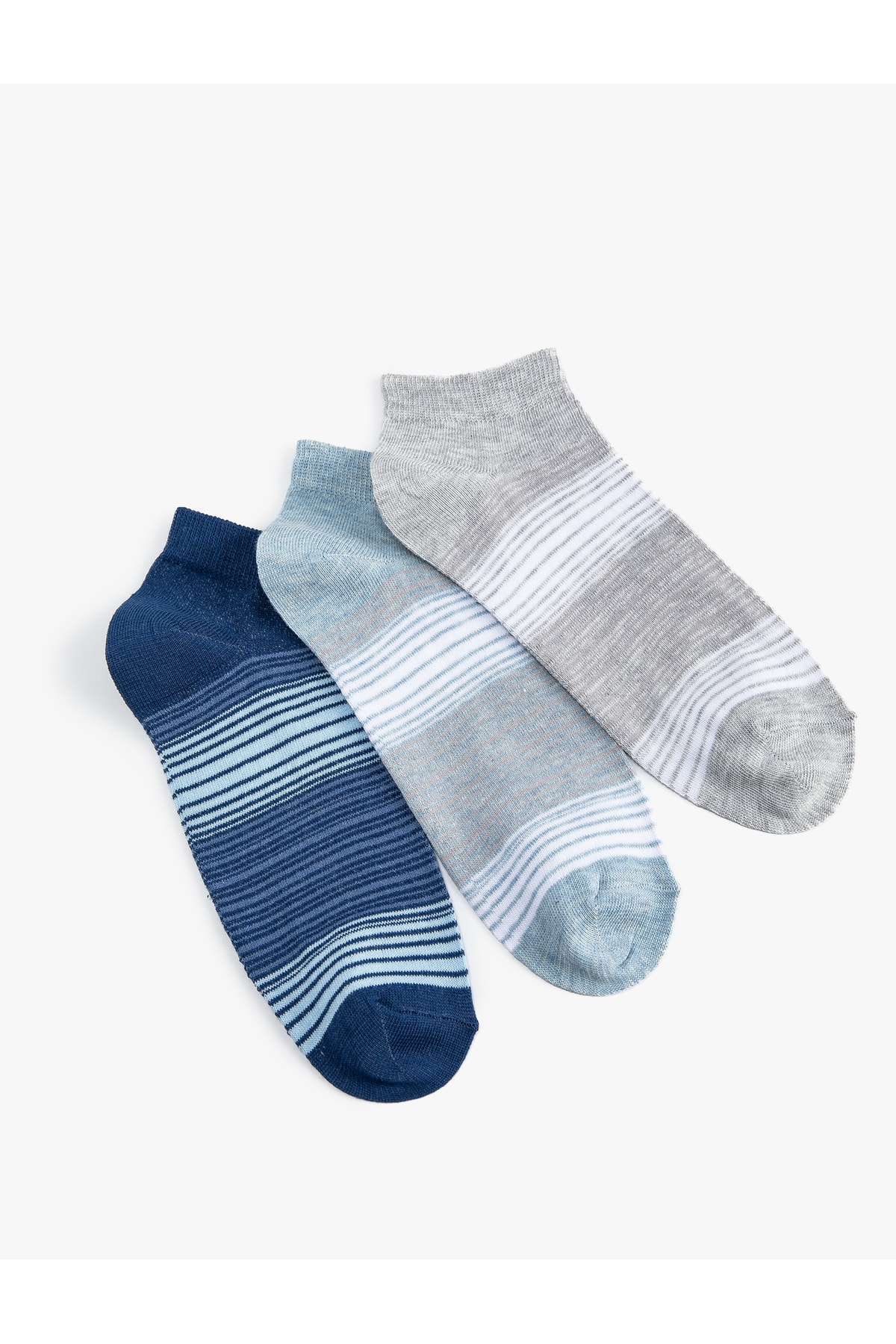 Koton Striped 3-Pack Booties Socks Set Multicolor
