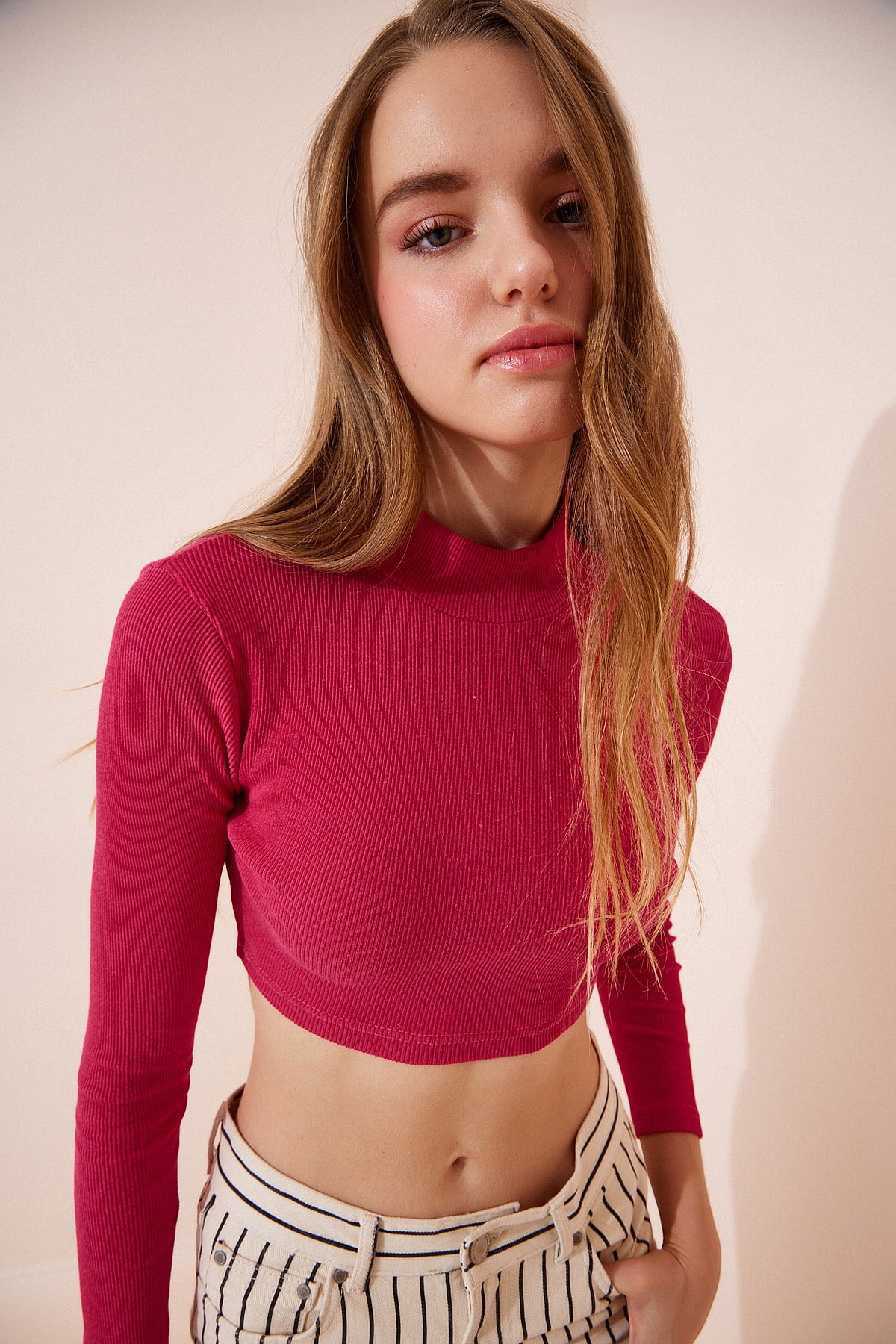Happiness İstanbul Blouse - Rosa - Slim fit