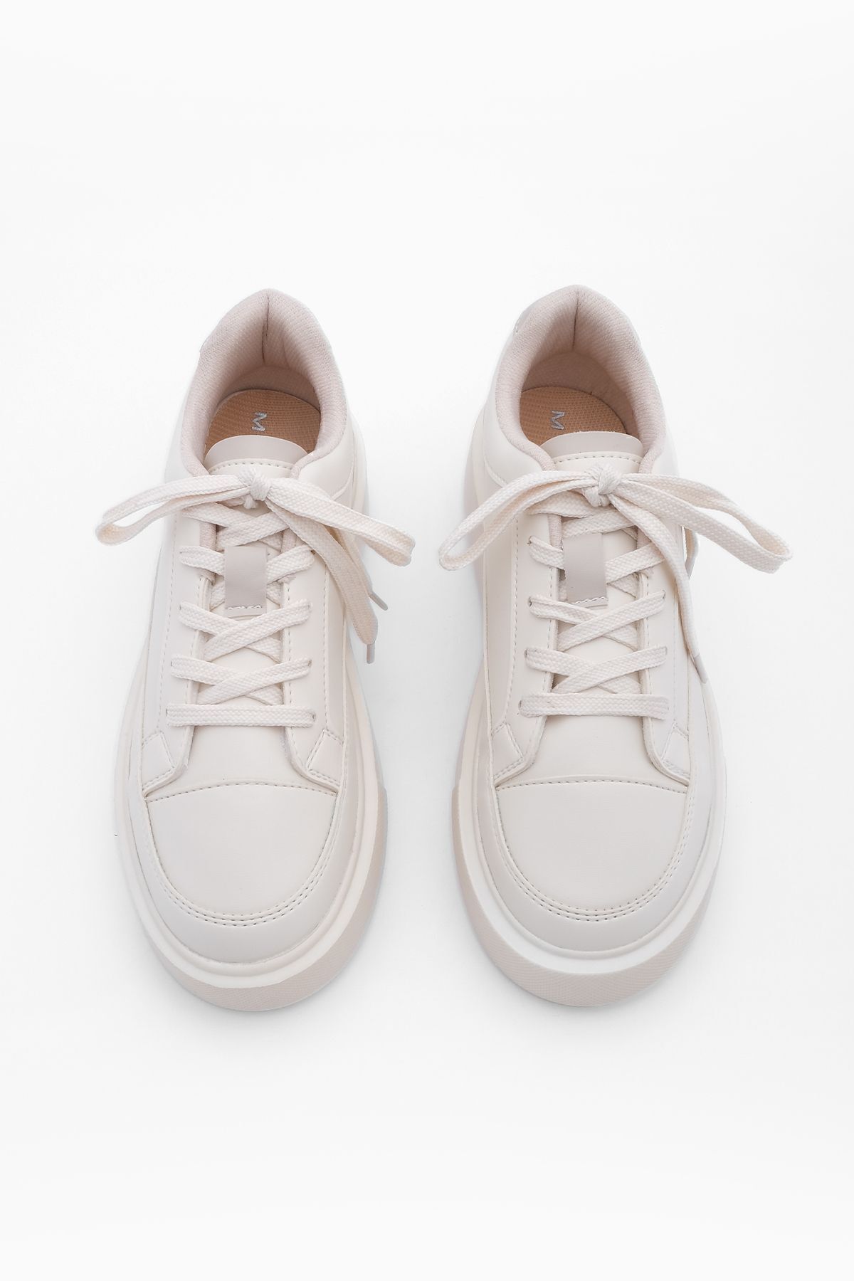 Marjin Women's Sneaker Thick Sole Sports Shoes Domen EKRU