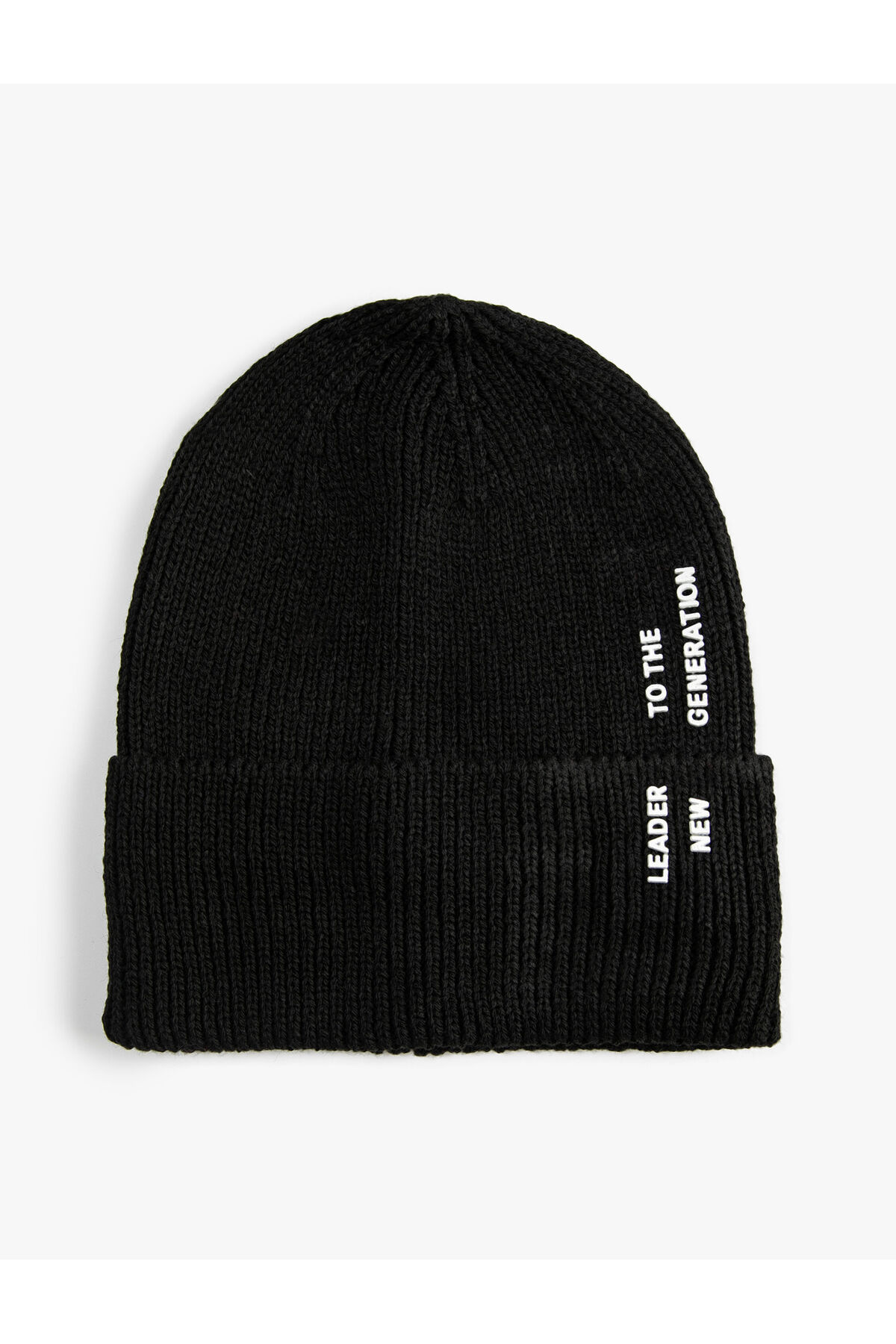 Koton Elastic Knit Beanie Layered Edges