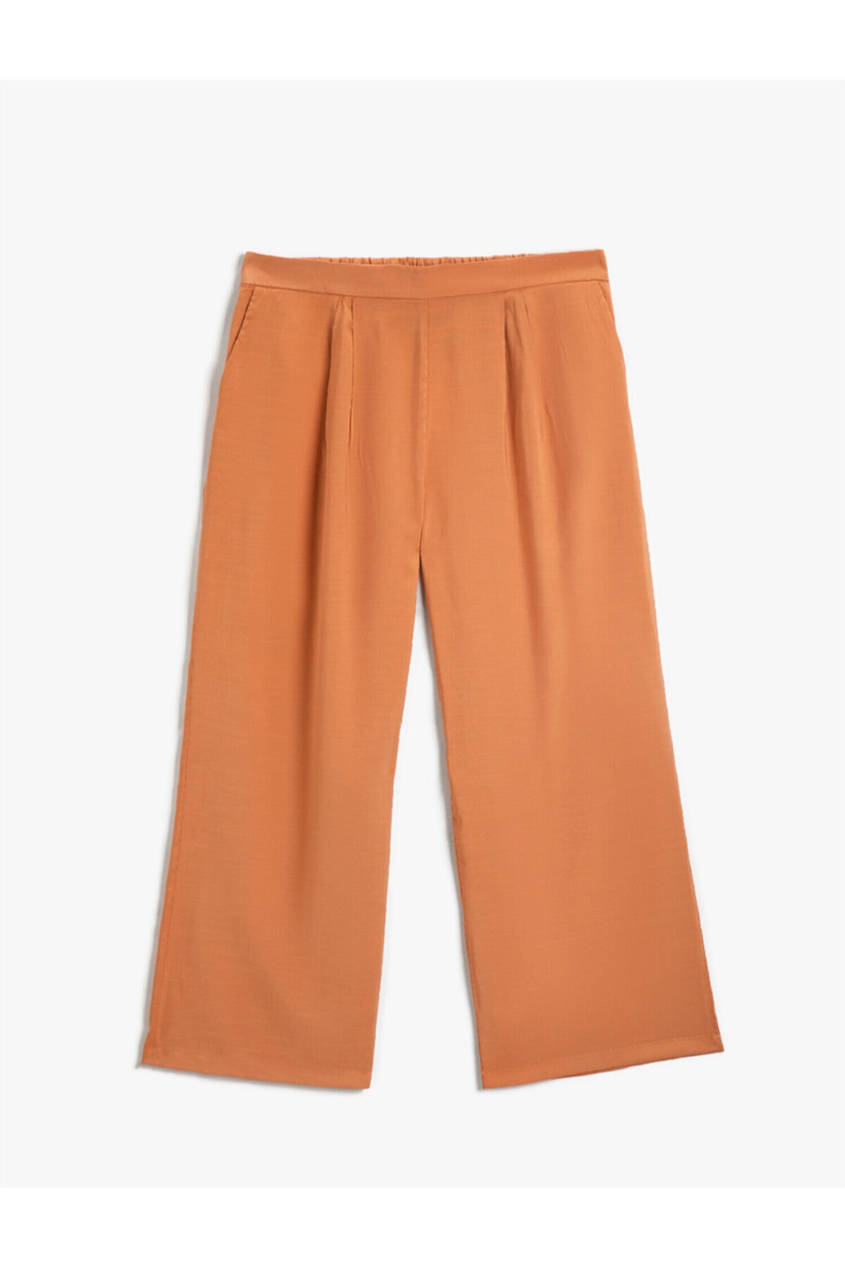 Levně Koton Plisované kalhoty se širokými nohavicemi
