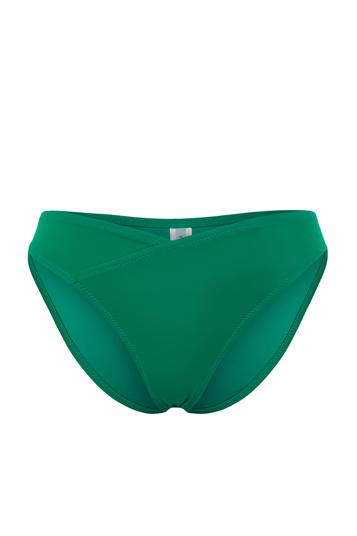 Trendyol Emerald Green V Cut Brazilian Core Bikini Bottom