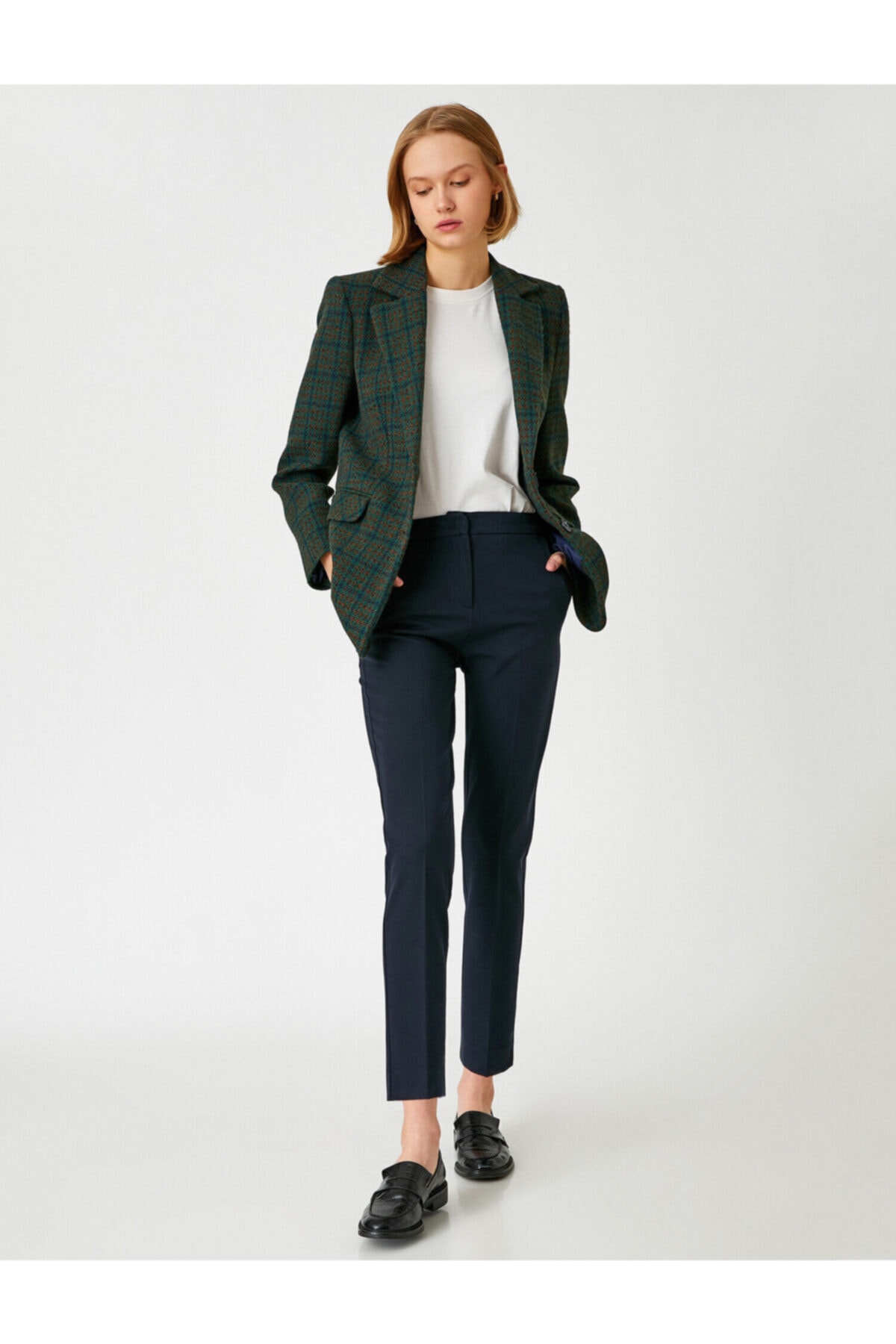 Pantaloni Koton - Albastru închis - Slim