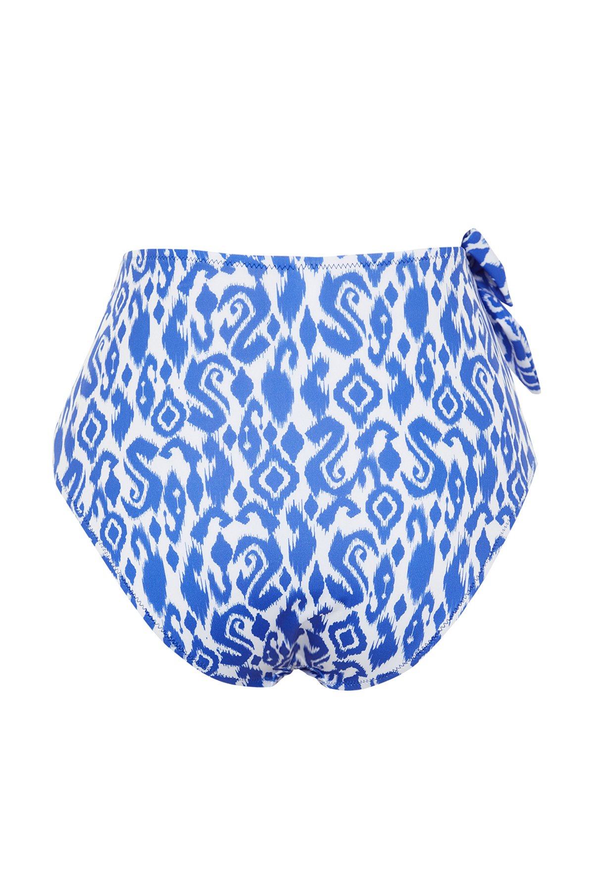 Trendyol Ethnic Patterned Belted Tied High Waist Hipster Bikini Bottom