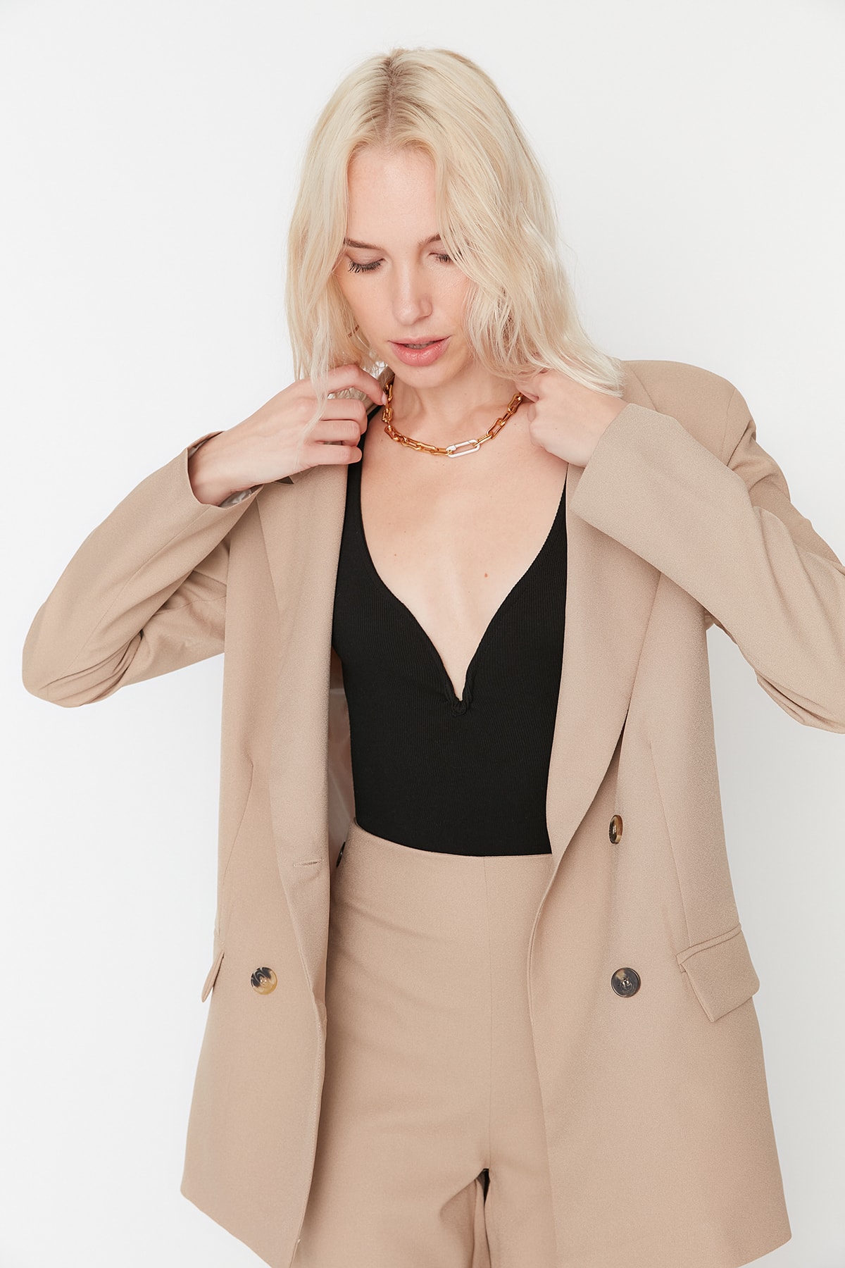 Trendyol Blazer - Braun - Oversize