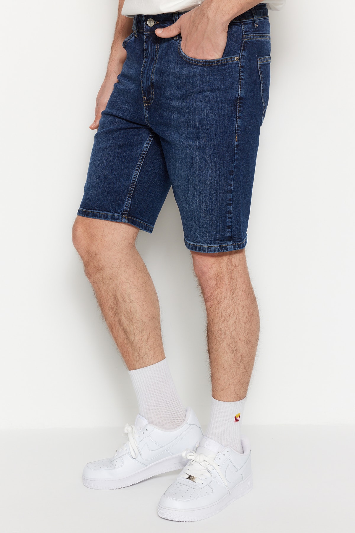 Trendyol Indigo Men's Skinny Fit Denim Jeans Shorts & Bermuda