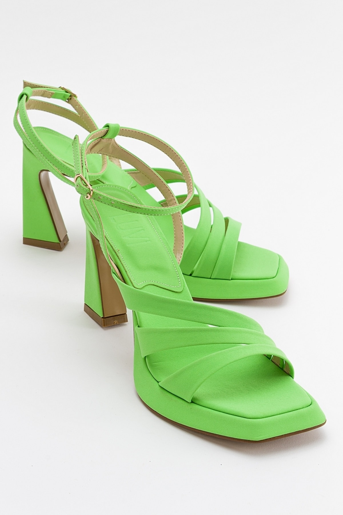 LuviShoes Flores Women's Pistachio Heeled Shoes