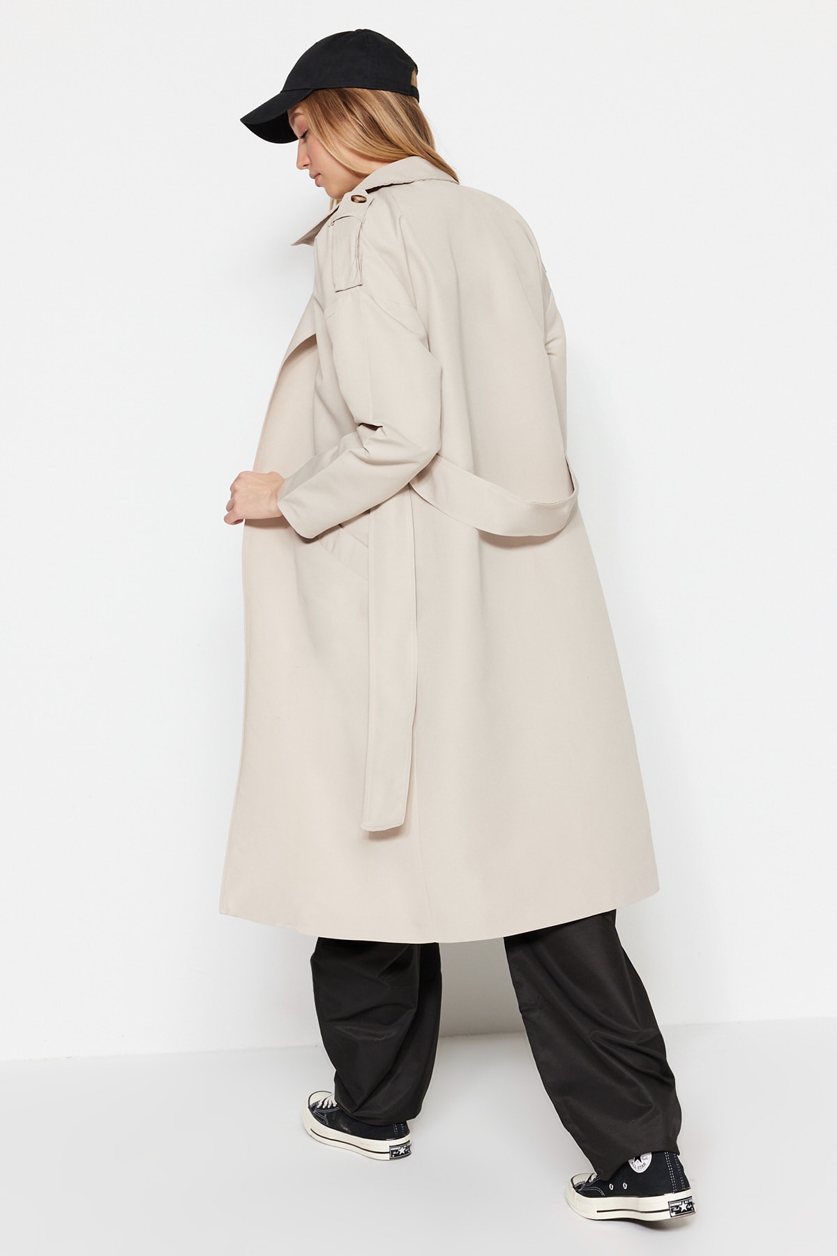 Palton de damă Trendyol TWOSS20TR0007/MİNK