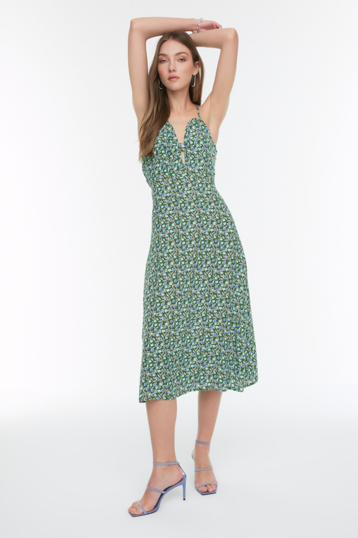 Trendyol Green Strap Back Detailed Dress
