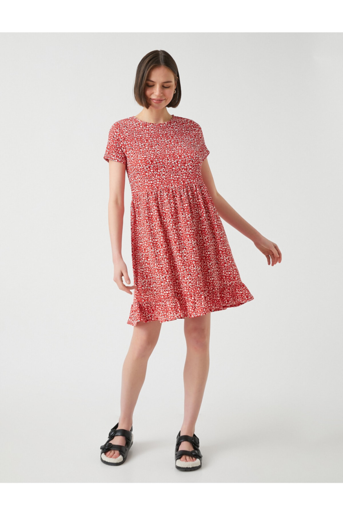 Koton Both Dress - Red - Ruffle