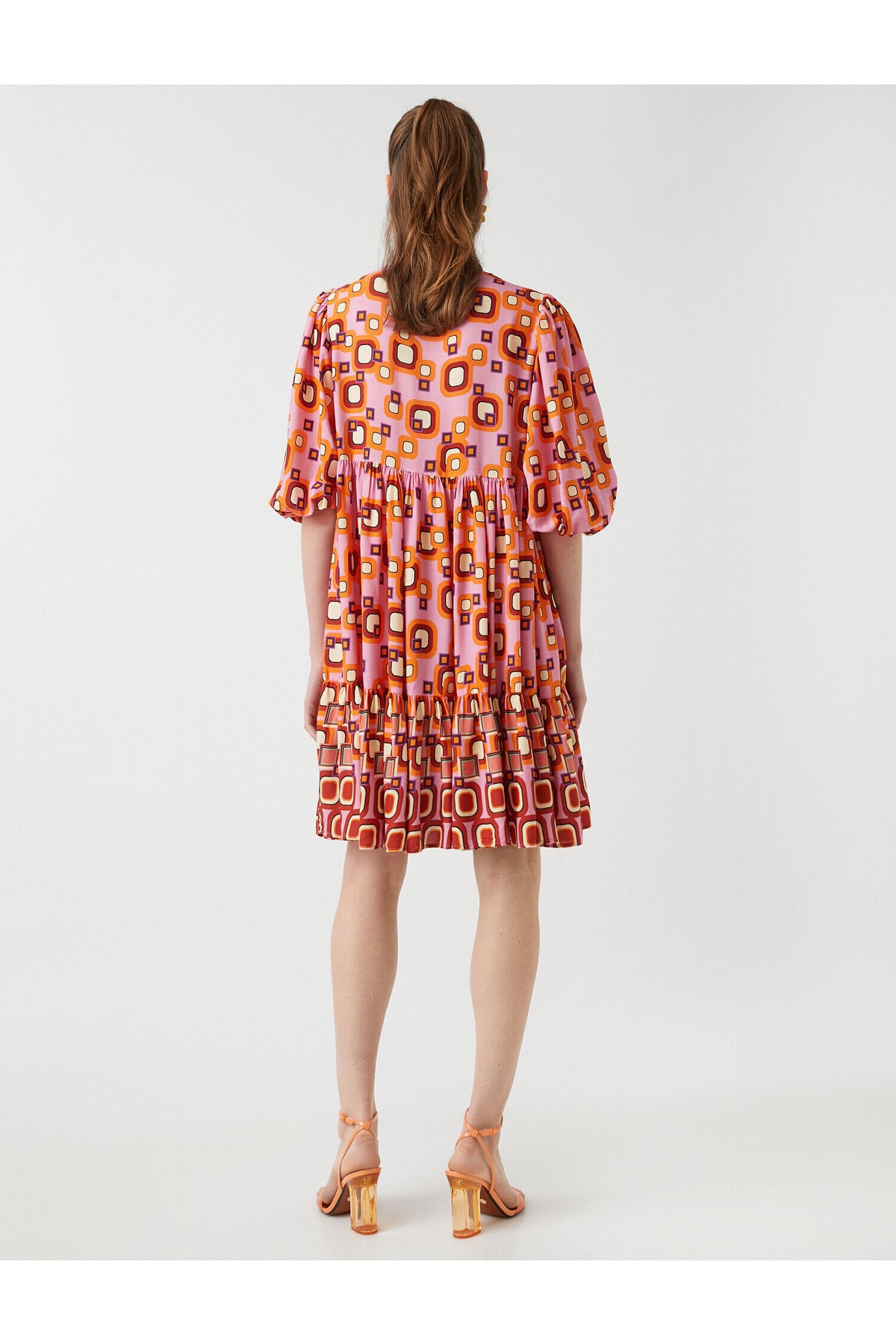 Koton Mini Balon Maneca Rochie Scurta