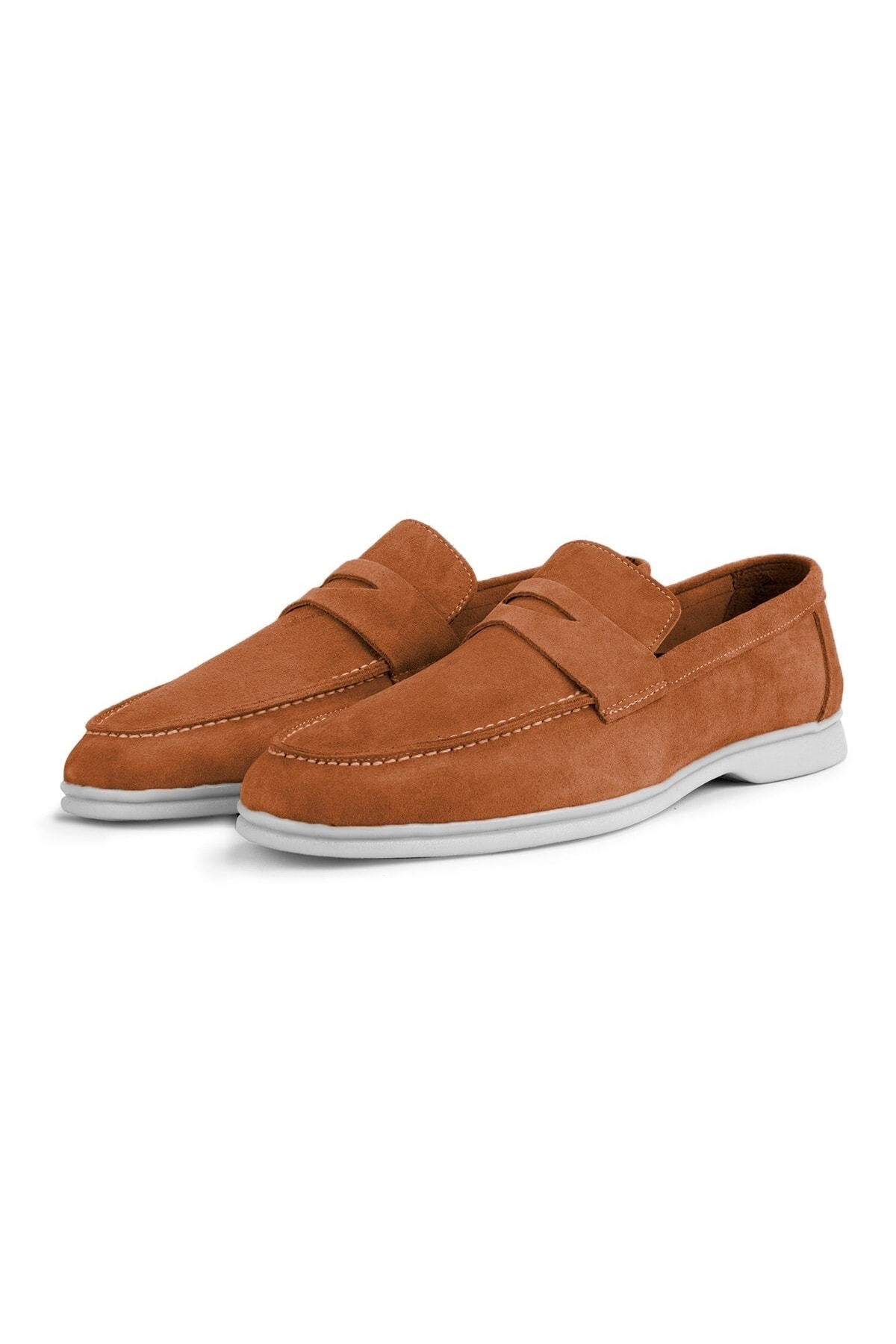 Levně Ducavelli Ante Suede Genuine Leather Men's Casual Shoes Loafer Shoes Tan
