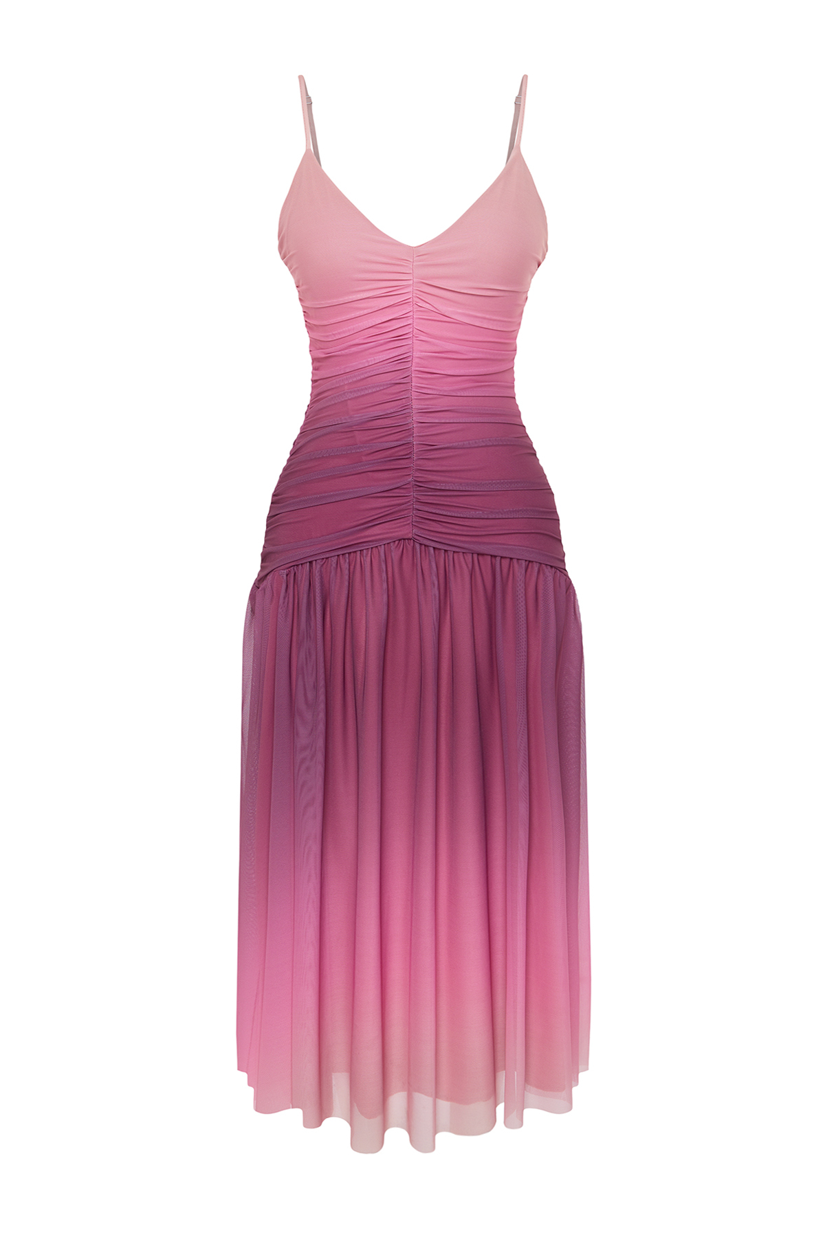 Trendyol Multicolored A-Line Knitted Tulle Dress