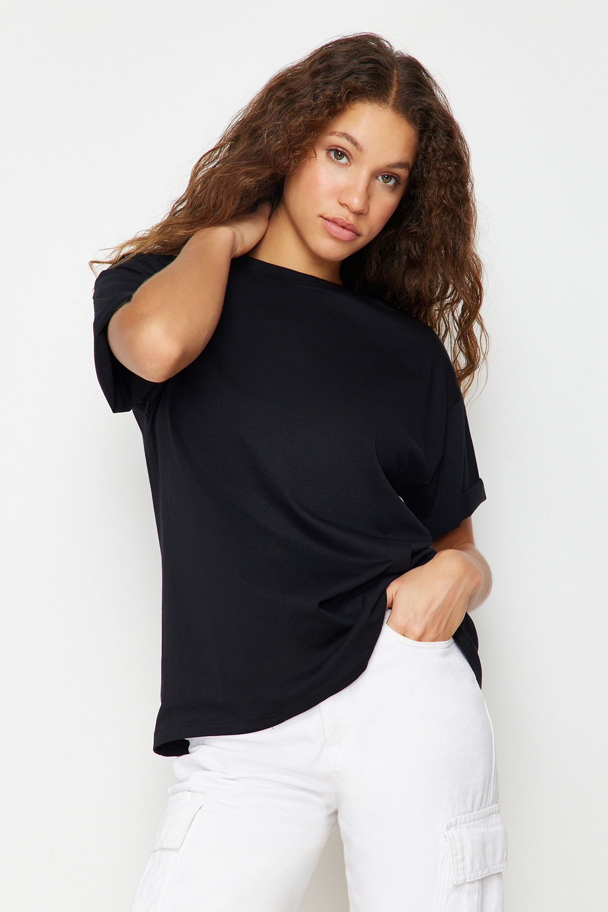 Damen T-Shirt Trendyol Boyfriend