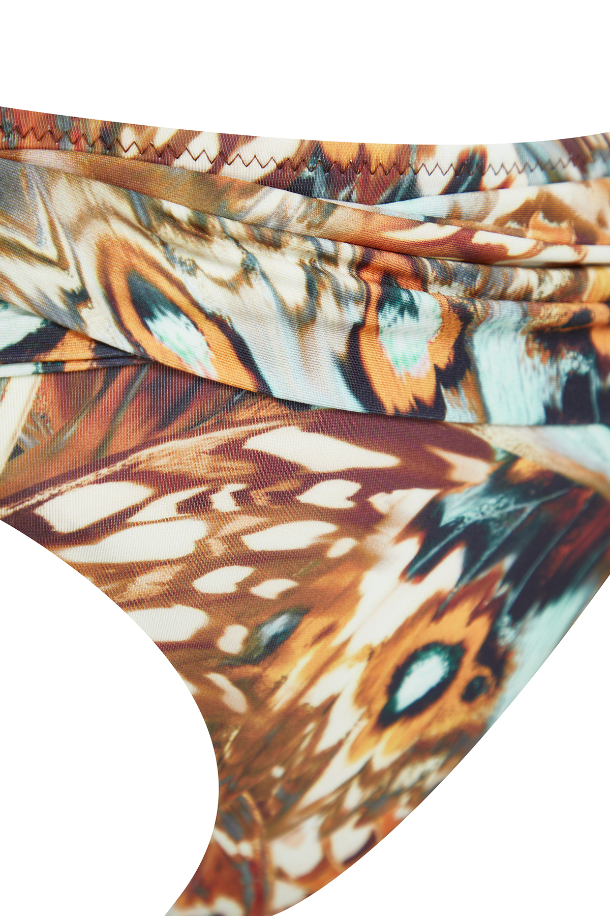 Trendyol Abstract Patterned Knotted High Waist Hipster Bikini Bottom