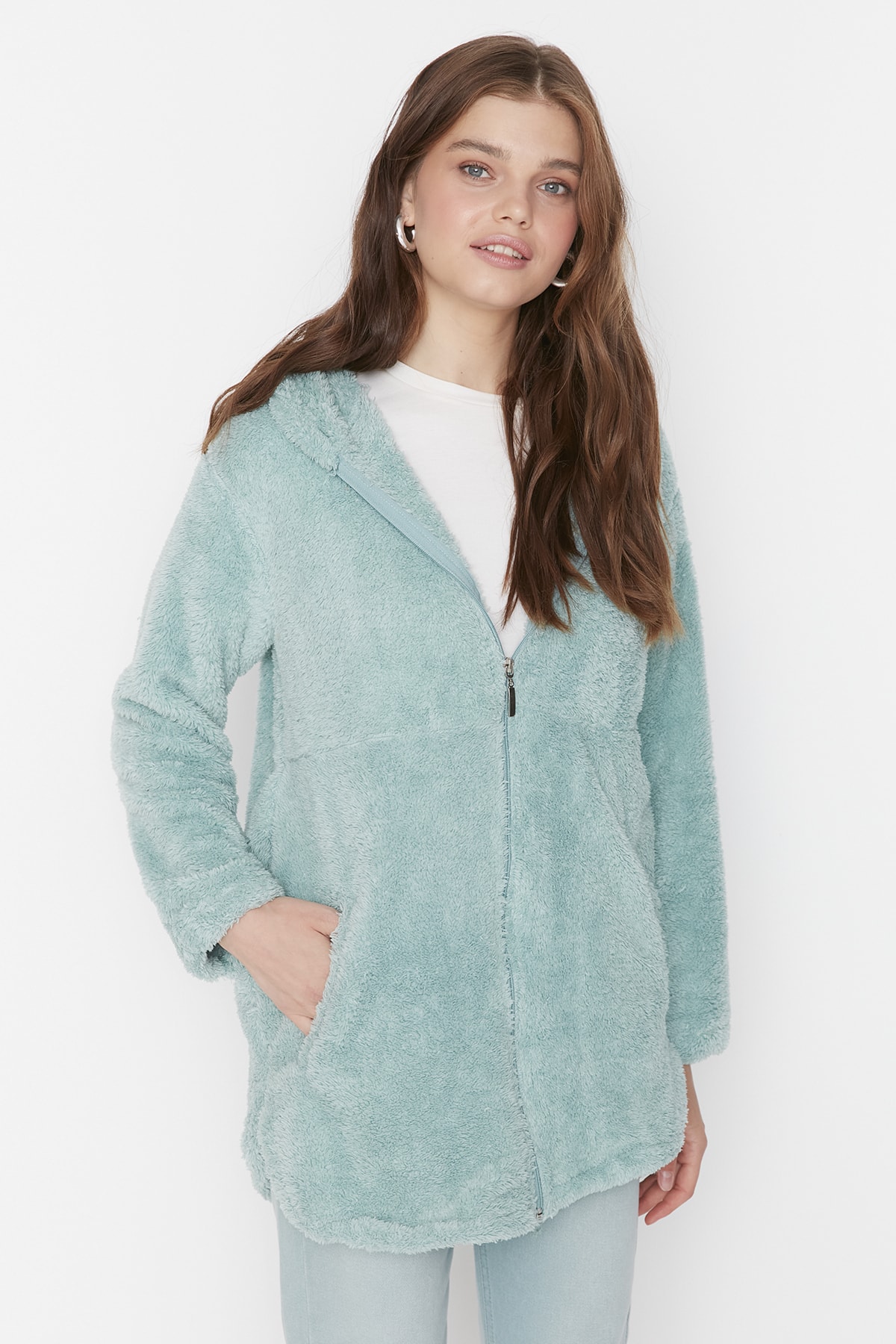 Women's hoodie Trendyol Plush