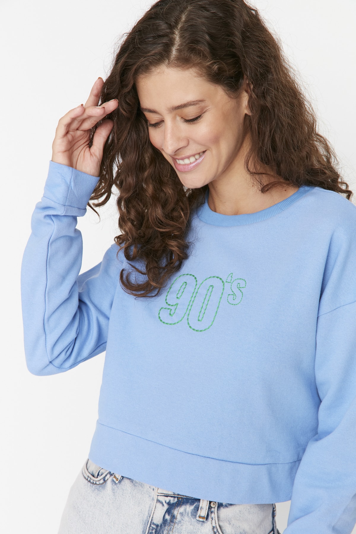 Trendyol Sweatshirt - Blau - Regular fit