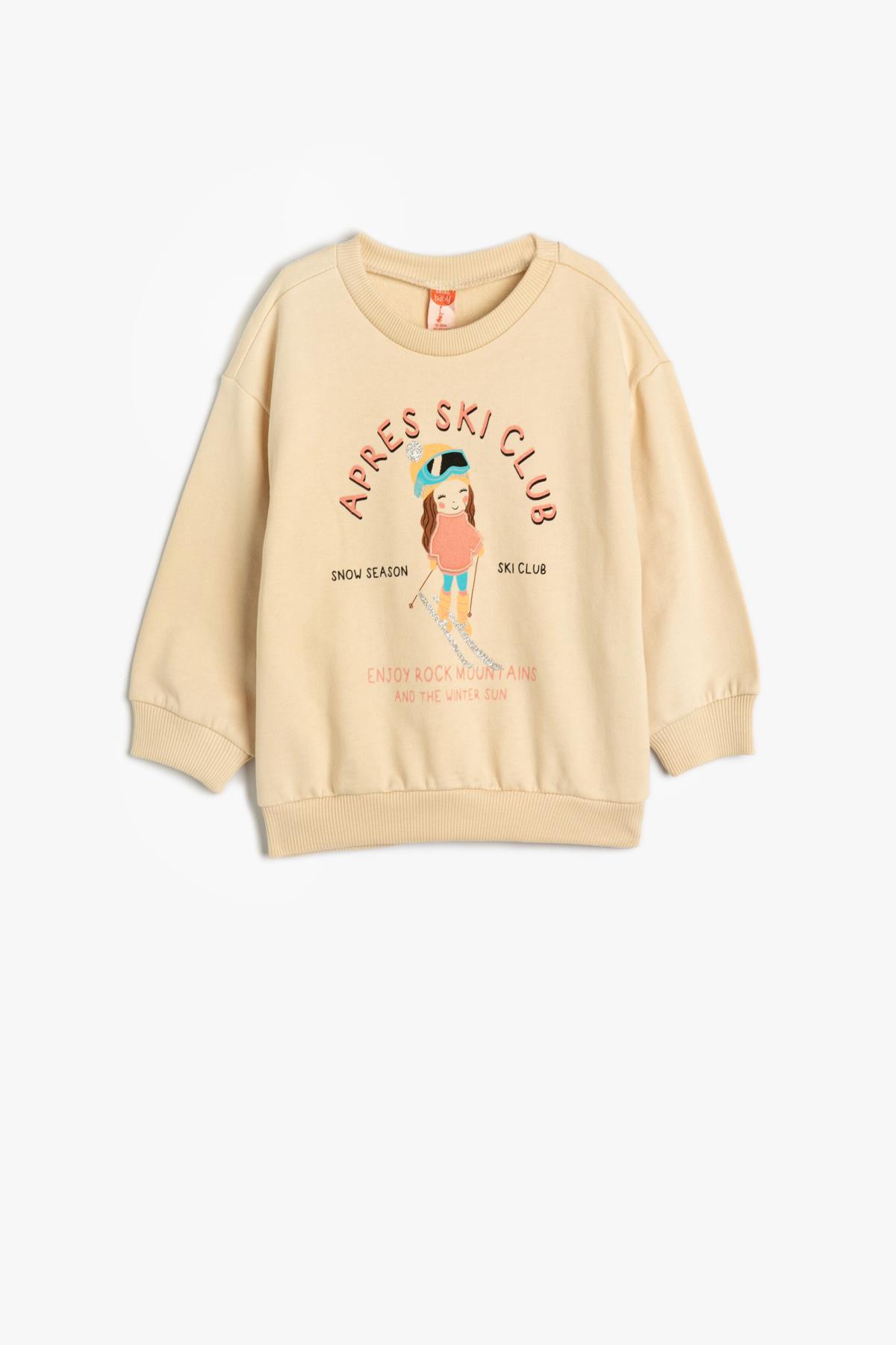 Koton Baby Girl Beige Sweatshirt
