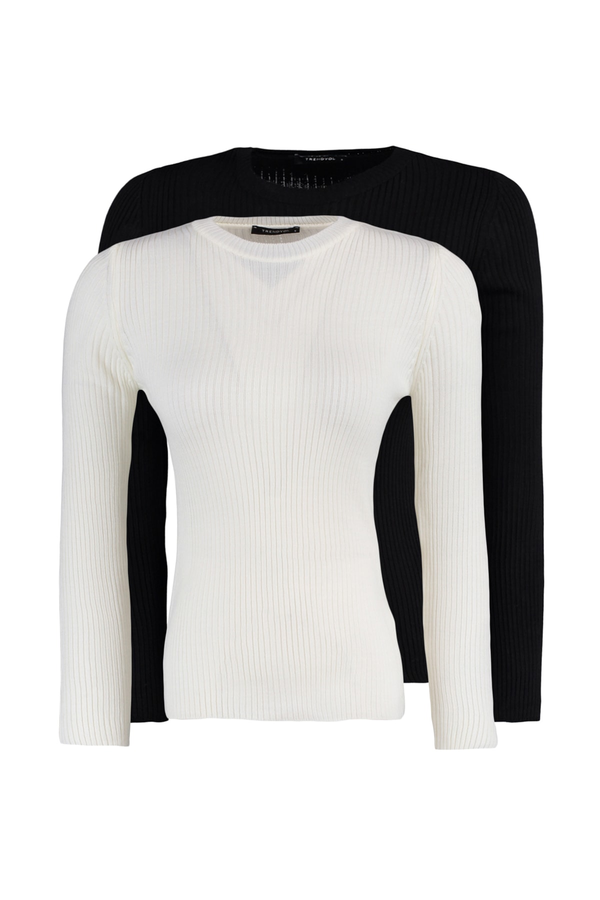 Trendyol černobílý pletený svetr