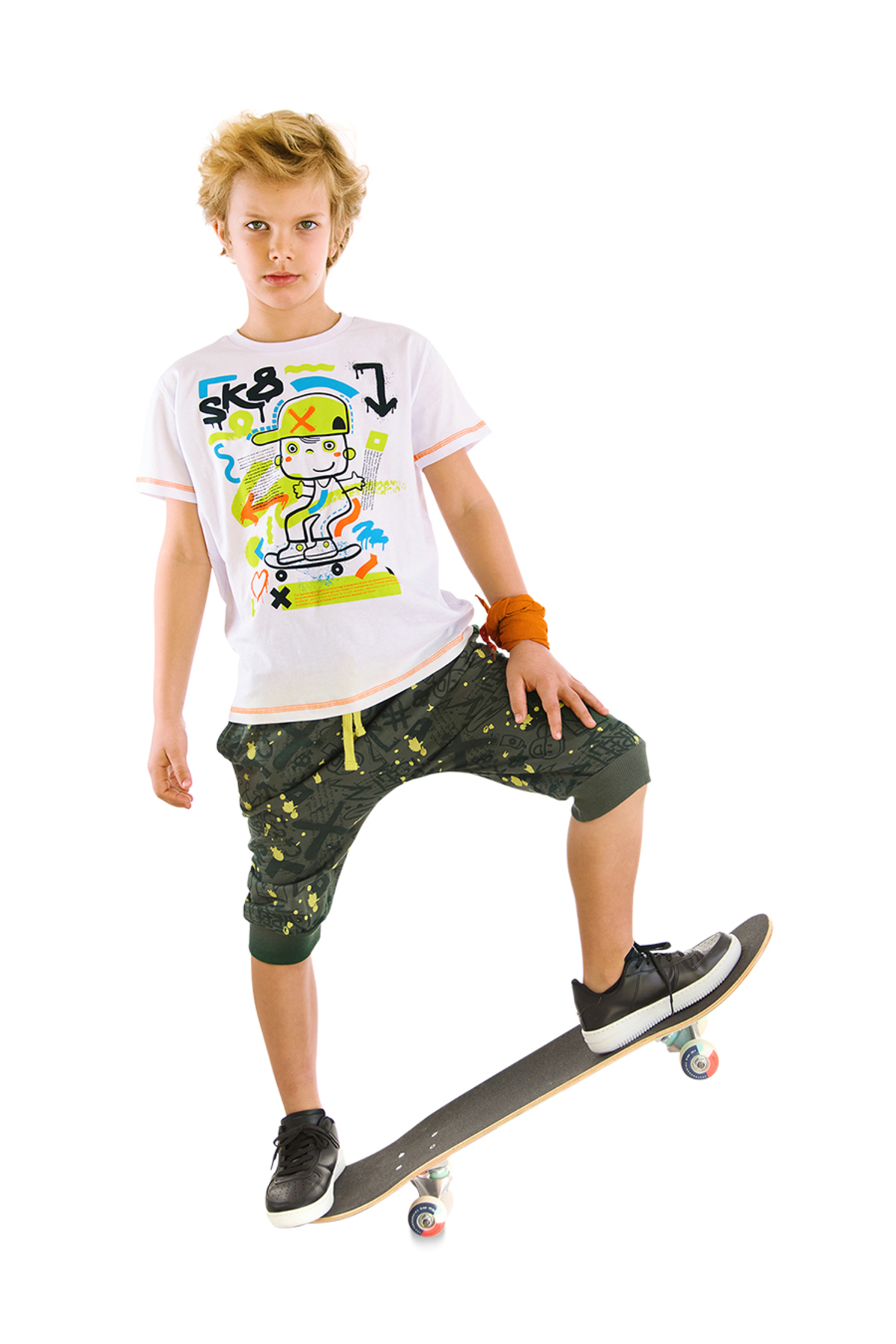 Levně mshb&g Skateboard Splash Boys T-shirt Capri Suit