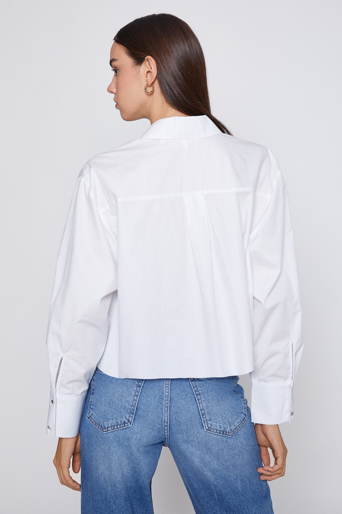 Koton potlačená crop košeľa