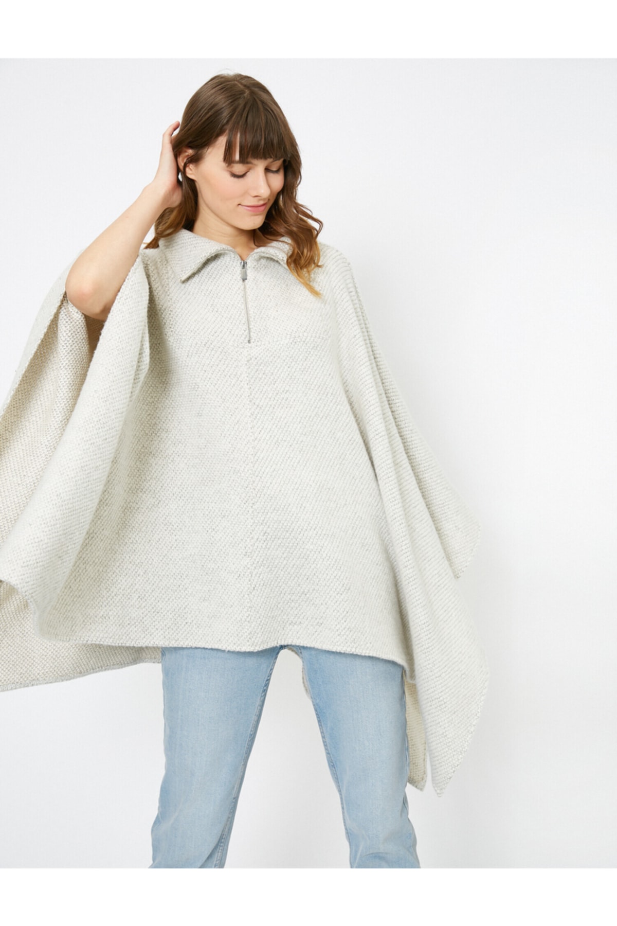 Koton Cardigan - Gray - Oversize
