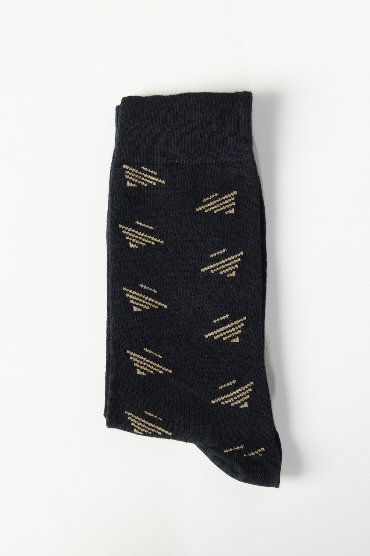 ALTINYILDIZ CLASSICS Men's Navy Blue-Beige Patterned Socks