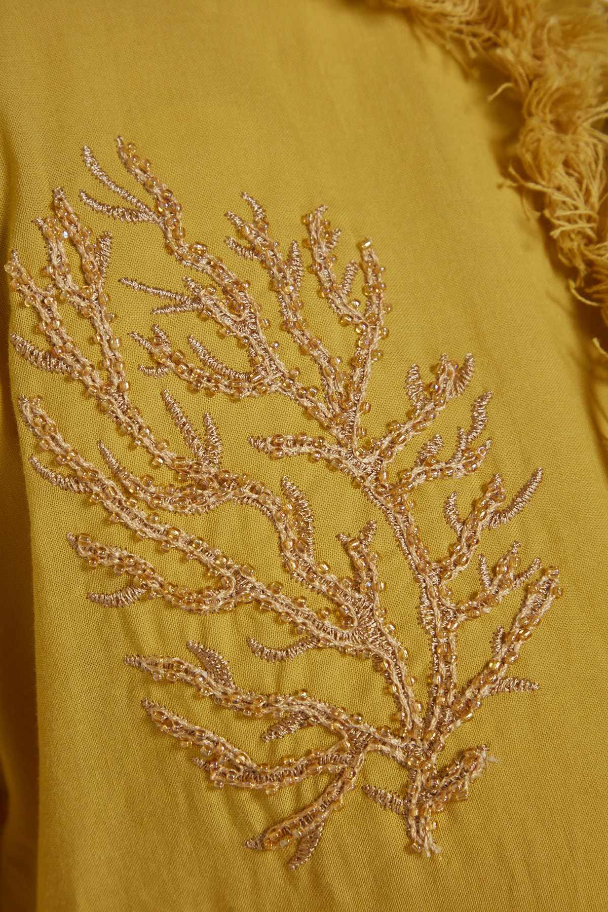 Trendyol Oil Green Mini Broderie țesută 100% rochie de plajă din bumbac