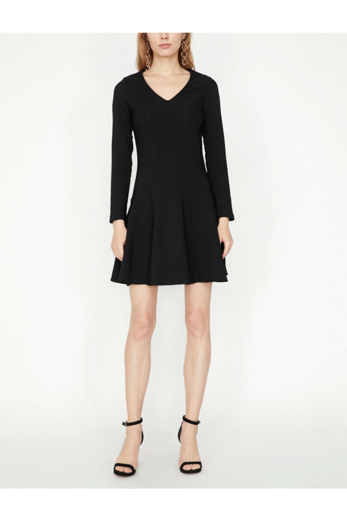 Koton femei V-Neck Dress