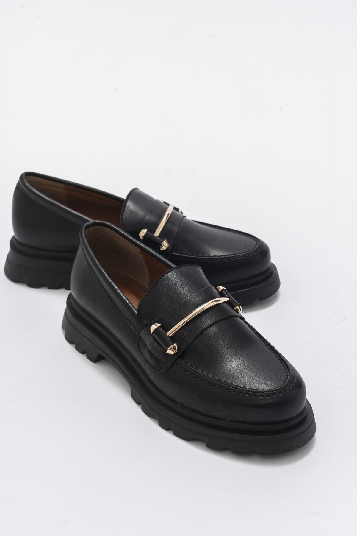 LuviShoes Dual Black Skin Women's Oxford Shoes