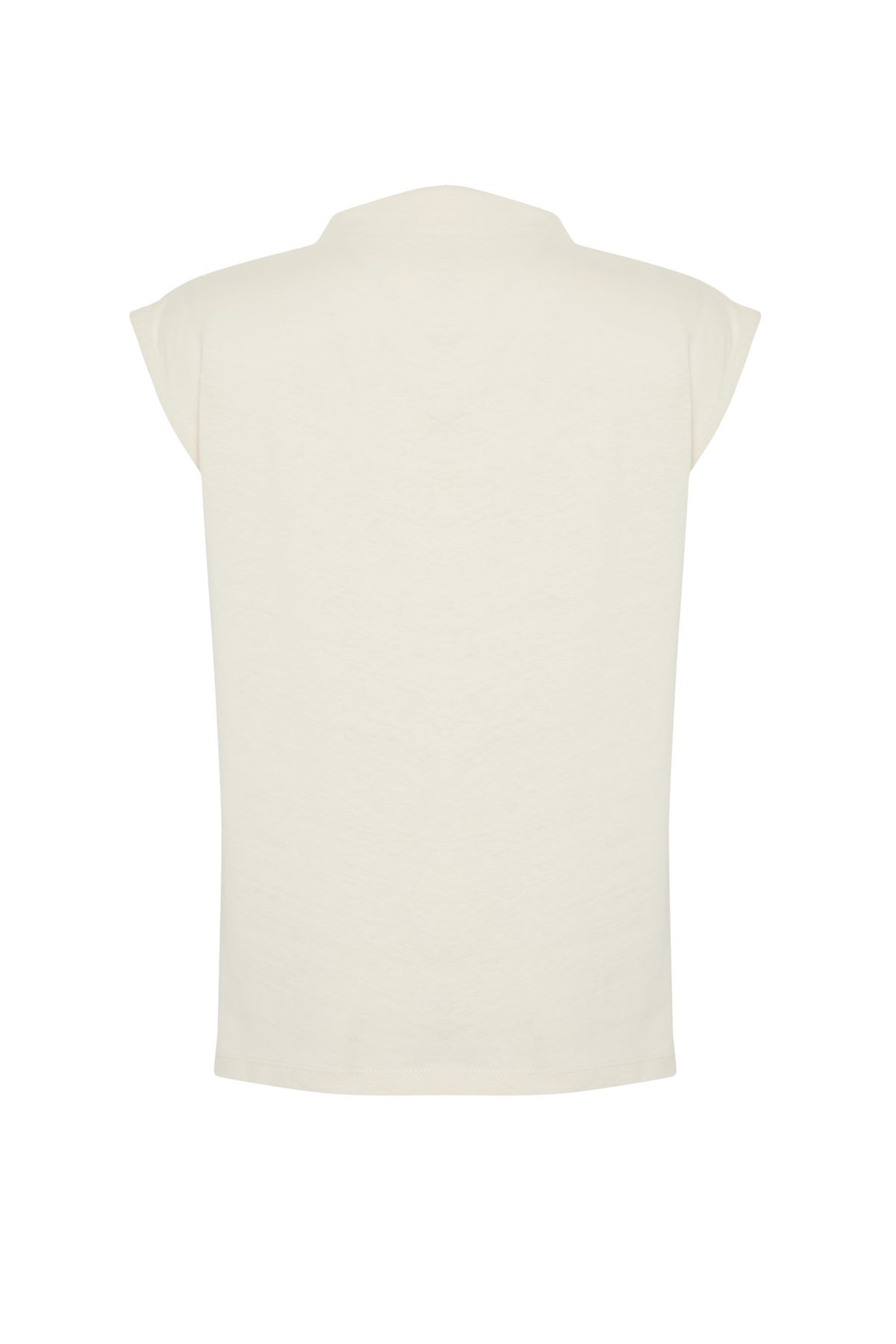 Trendyol Stone Boat Neck Zero Sleeve Gathered Knitted T-Shirt