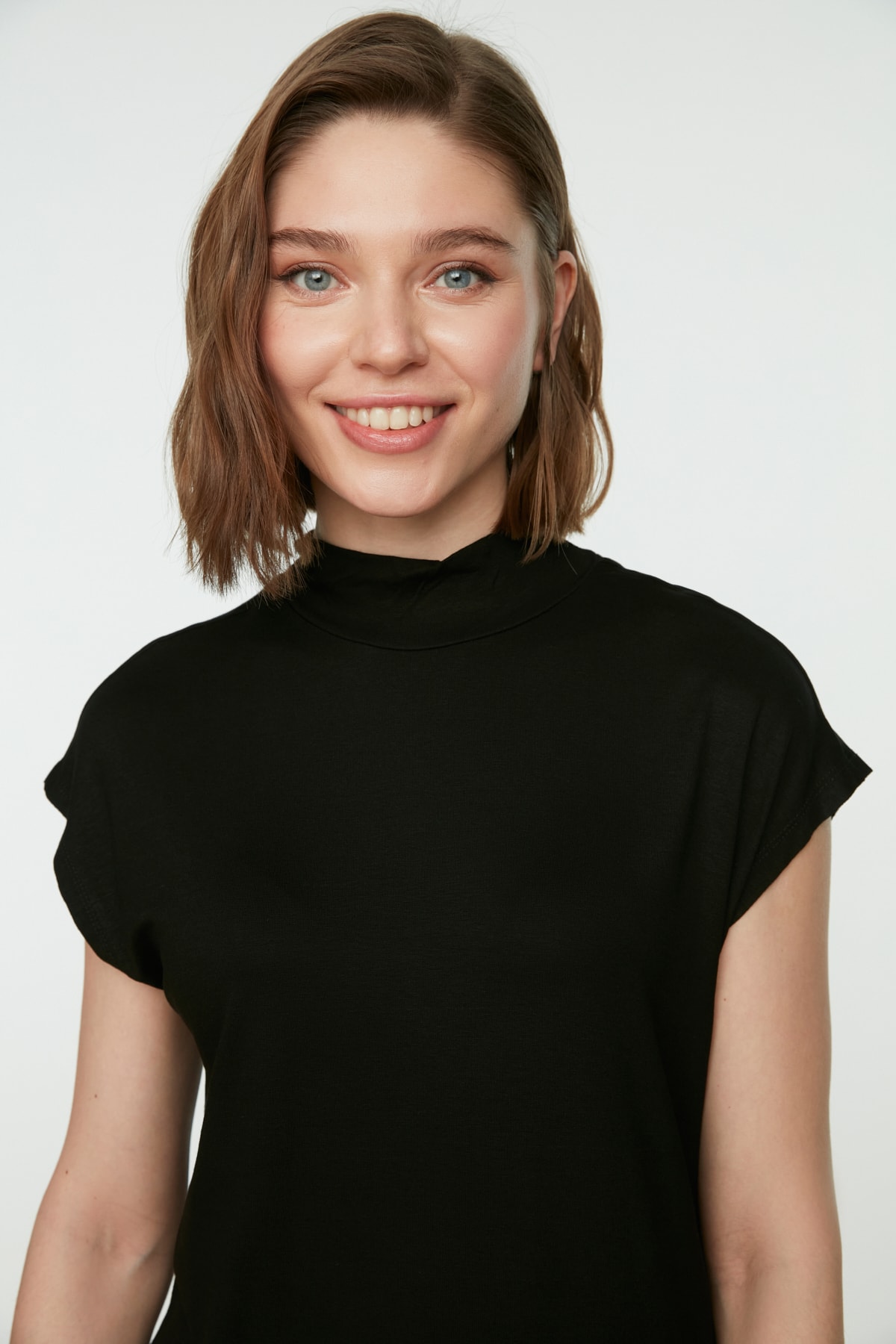 Trendyol Alb-Negru Dublu Pack Turtleneck Tunic