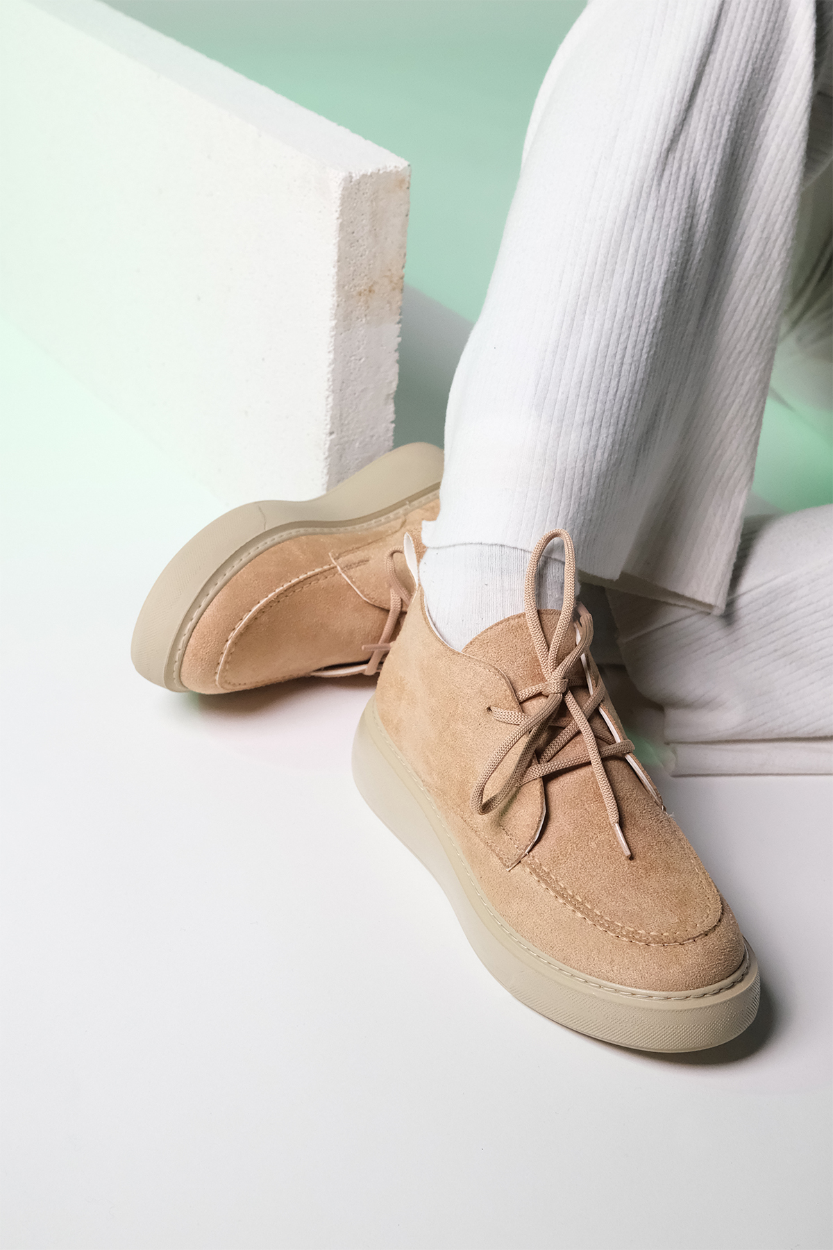 LuviShoes Valve Women's Dark Beige Suede Boots