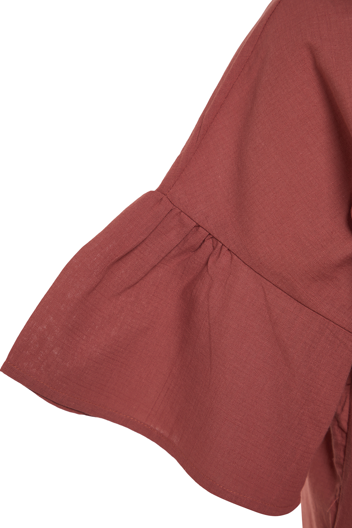 Trendyol Tile Wide Fit Mini Woven Flounce 100% Cotton Beach Dress