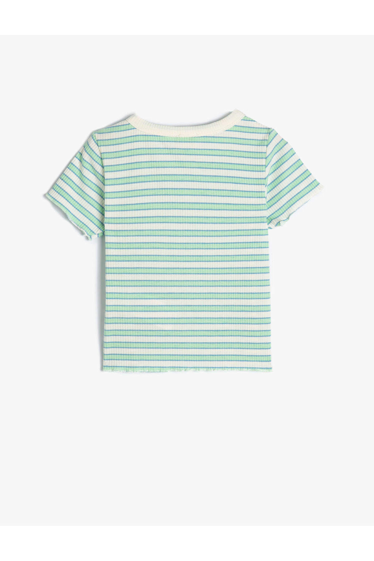 Levně Koton T-Shirt Short Sleeve Round Neck Ribbed Cotton