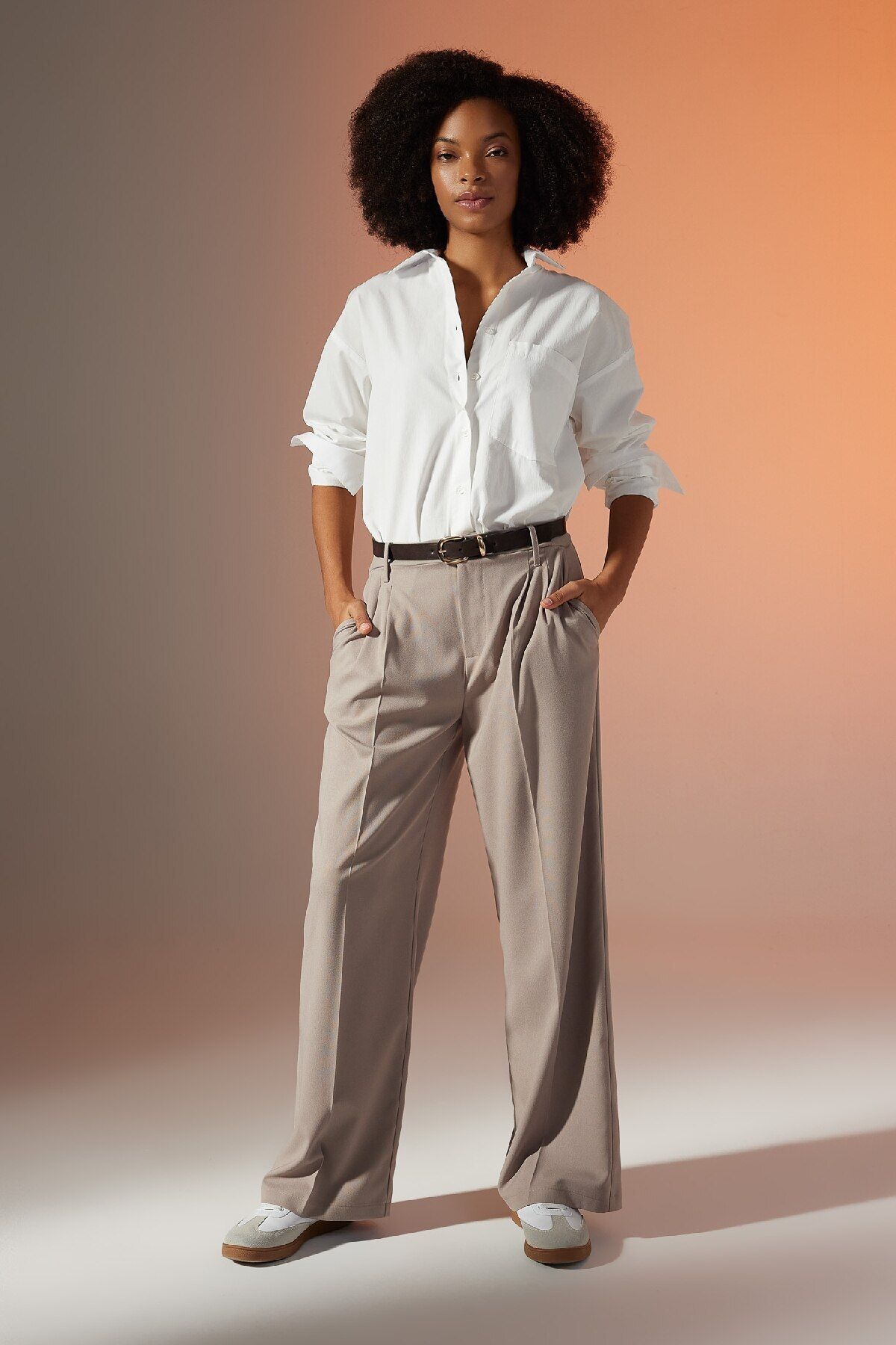 DEFACTO Oversize Wide Fit Poplin Long Sleeve 100% Cotton Shirt