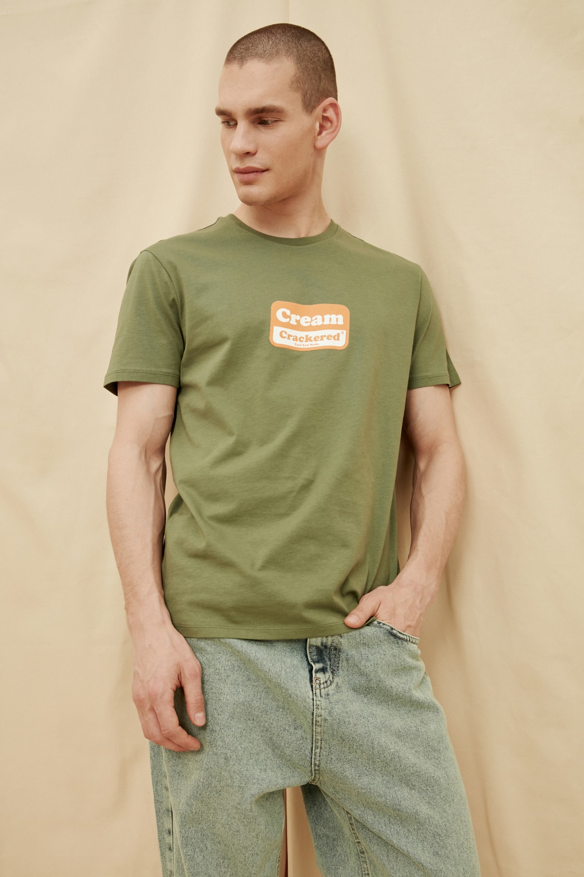 Trendyol Khaki Men's T-Shirt