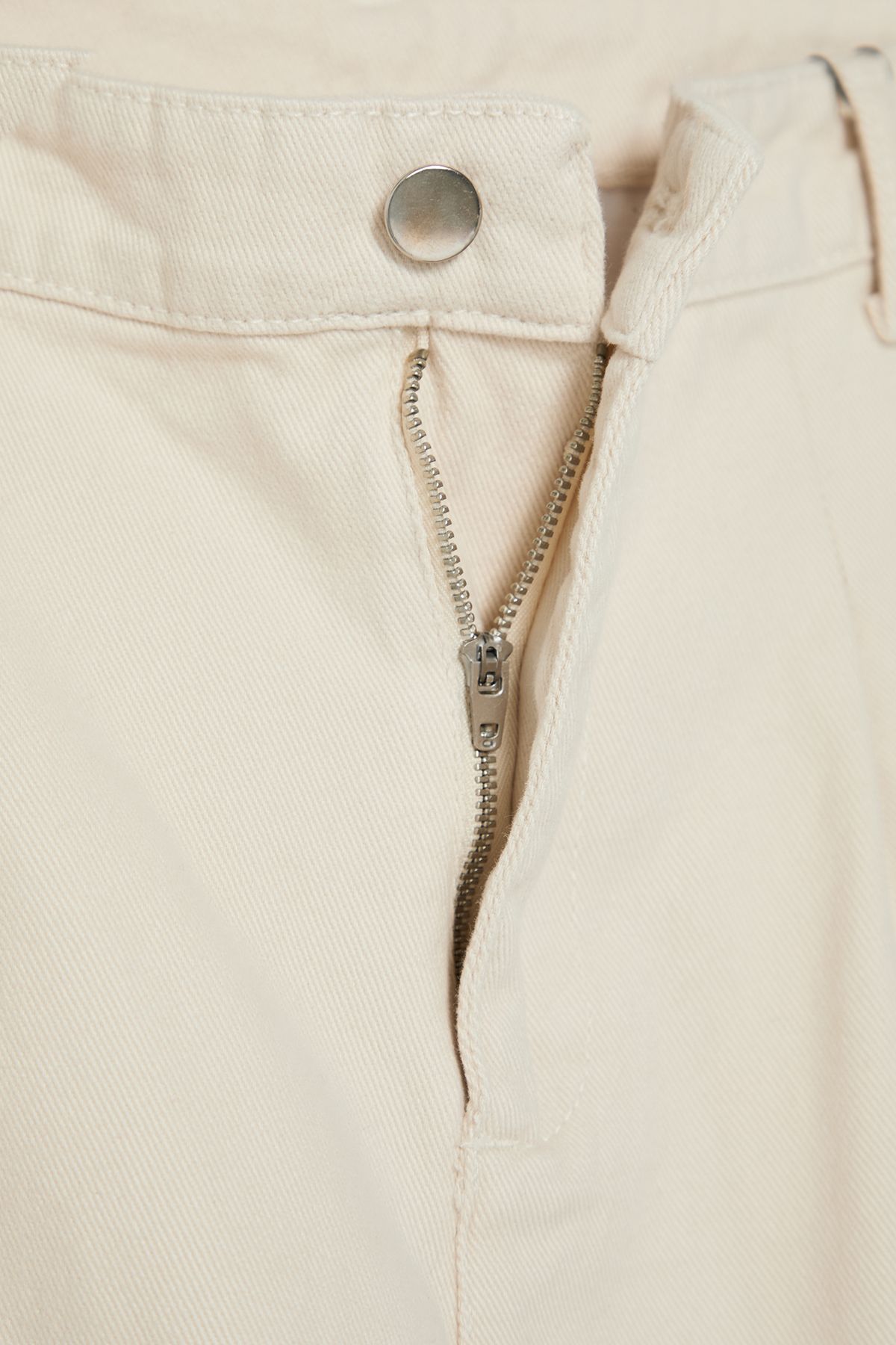 Trendyol Stone Unisex Pleated Stitched Balloon Fit Woven Gabardine Trousers