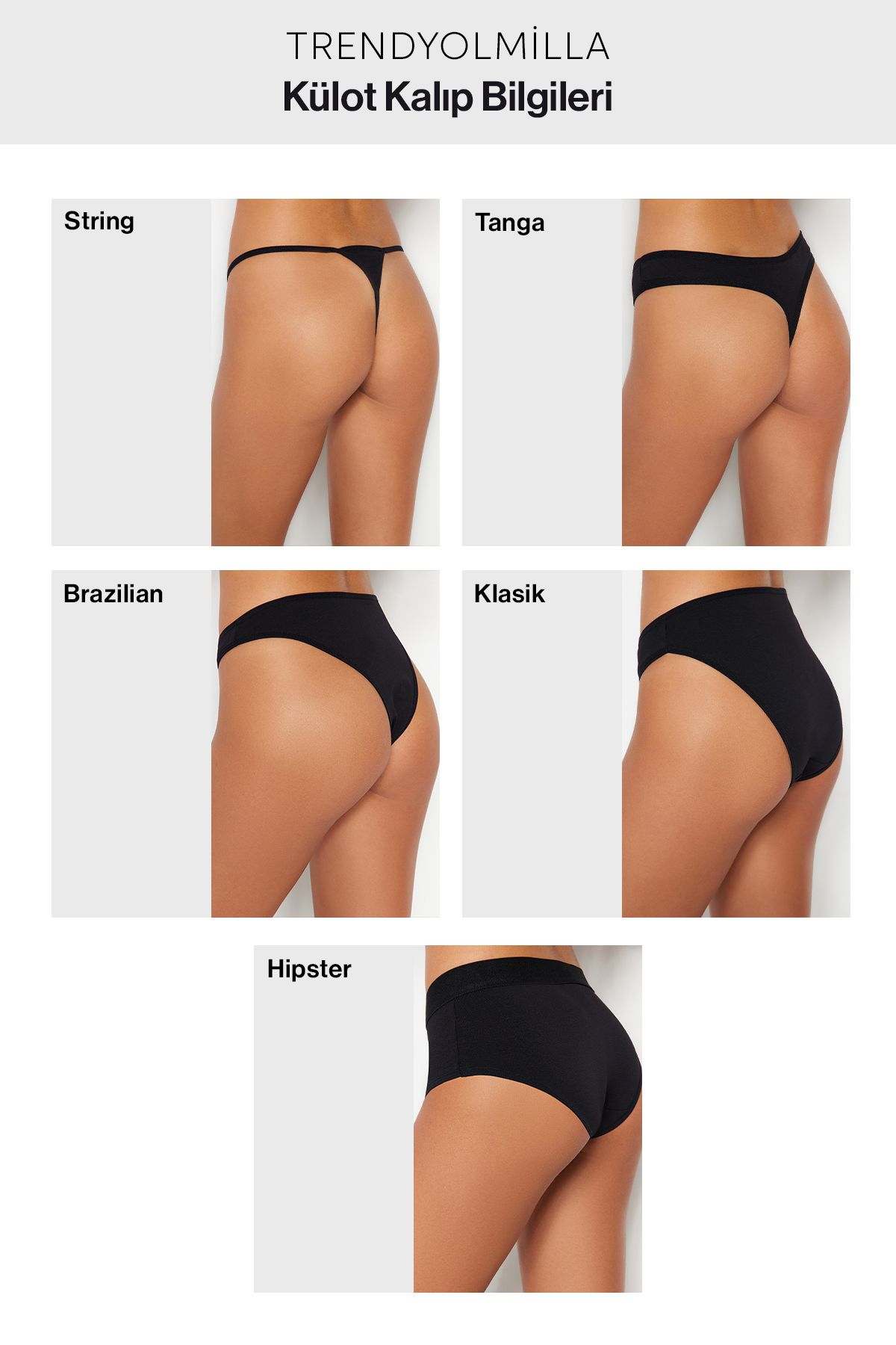Trendyol Red-Multicolored 3-Pack Cotton Thong Knitted Panties