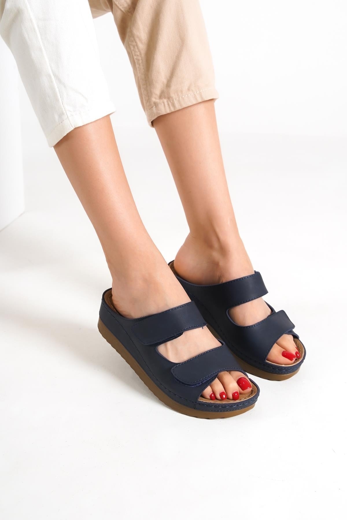 Capone Outfitters Mules - Dark Blue - Flat