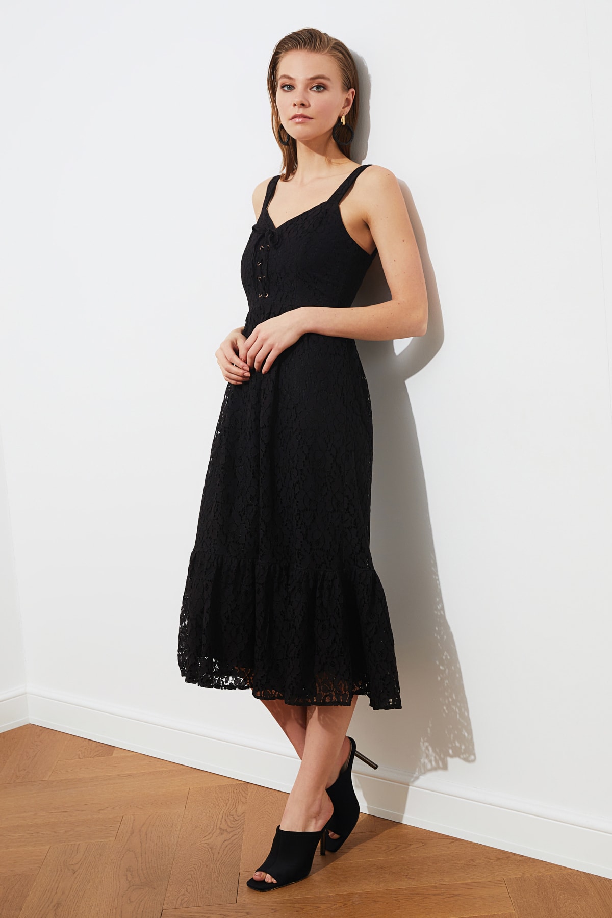 Trendyol Black Lace Dress