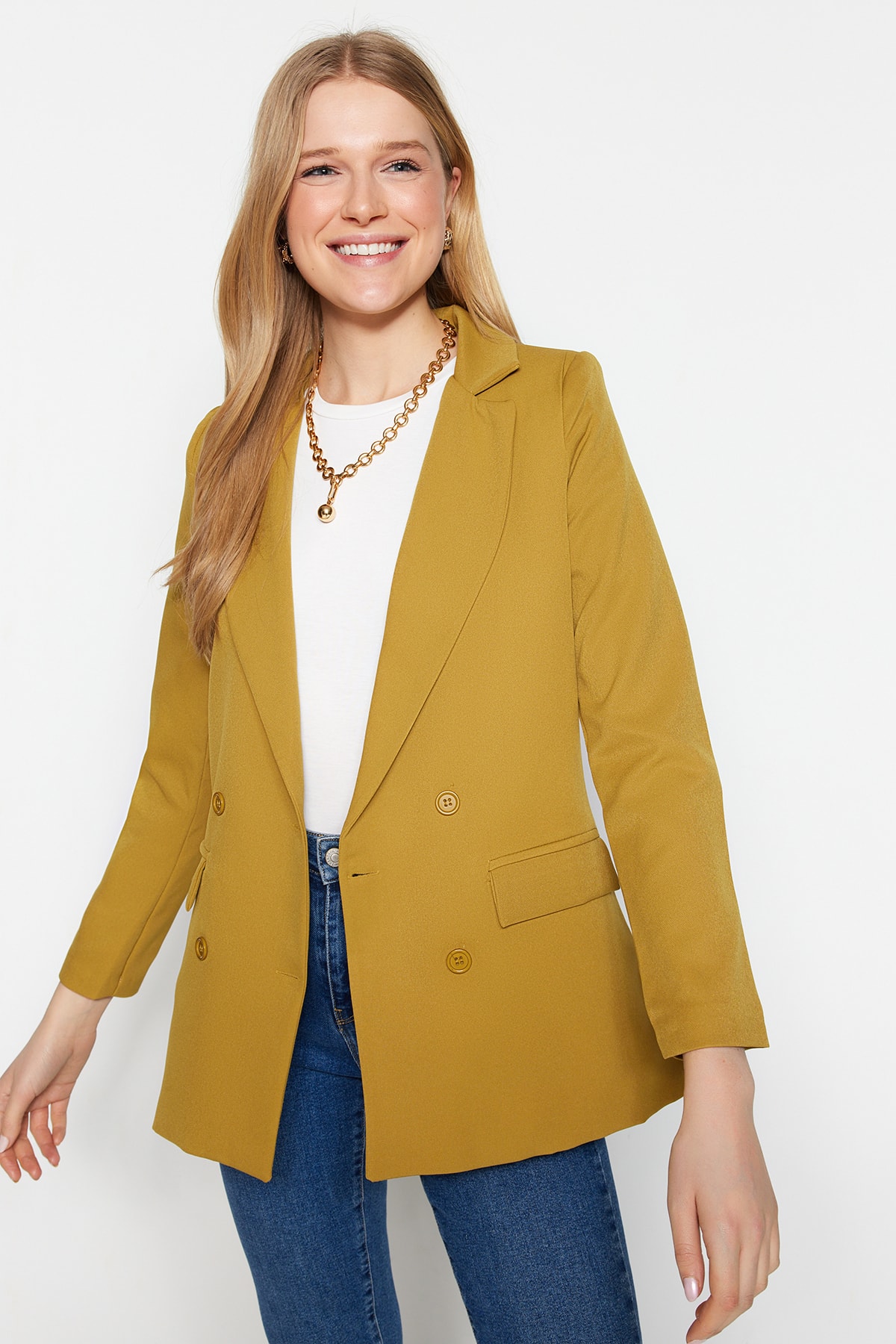 Trendyol Blazer - Brown - Regular fit