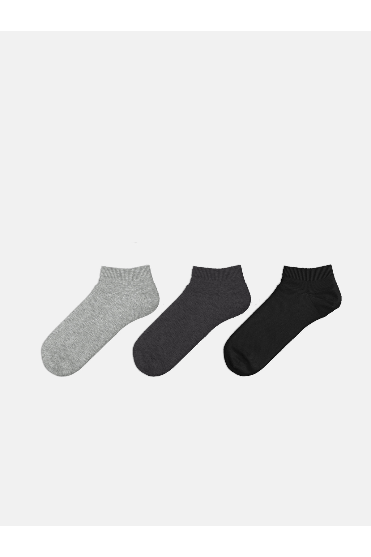 Levně LC Waikiki 3-Pack Men's Plain Booties Socks