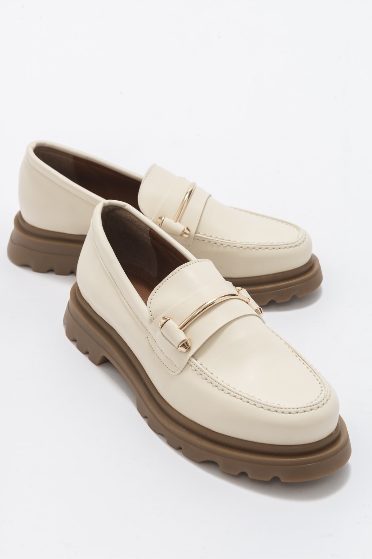 LuviShoes Dual Beige Skin Women's Oxford Shoes