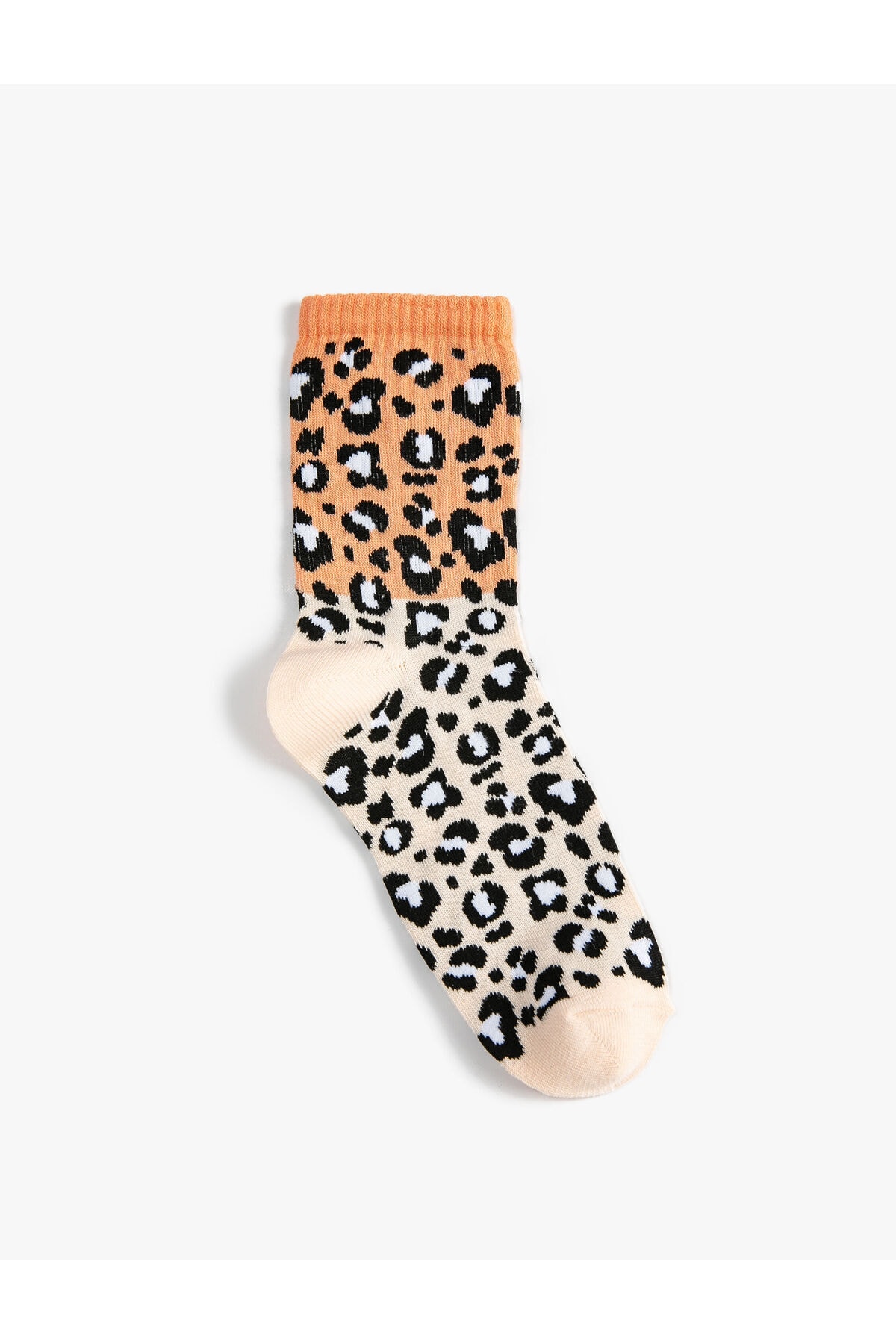 Koton Leopard Patterned Crewneck Socks